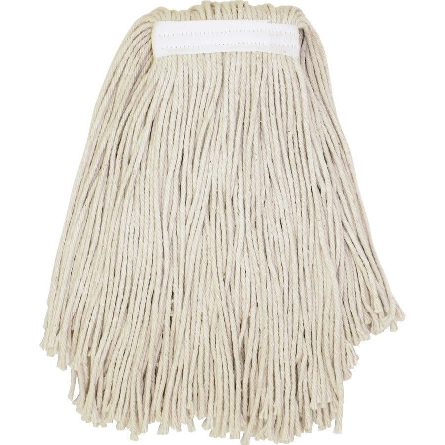 Genuine Joe Narrow Band Mophead - Cotton - Natural - 12 / Carton - 2