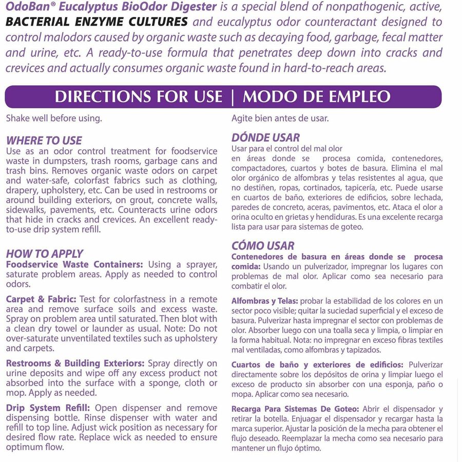 odoban-professional-bioodor-digester-refill-128-fl-oz-4-quart-eucalyptus-scent-1-each-antibacterial-purple_odo927062g4 - 2