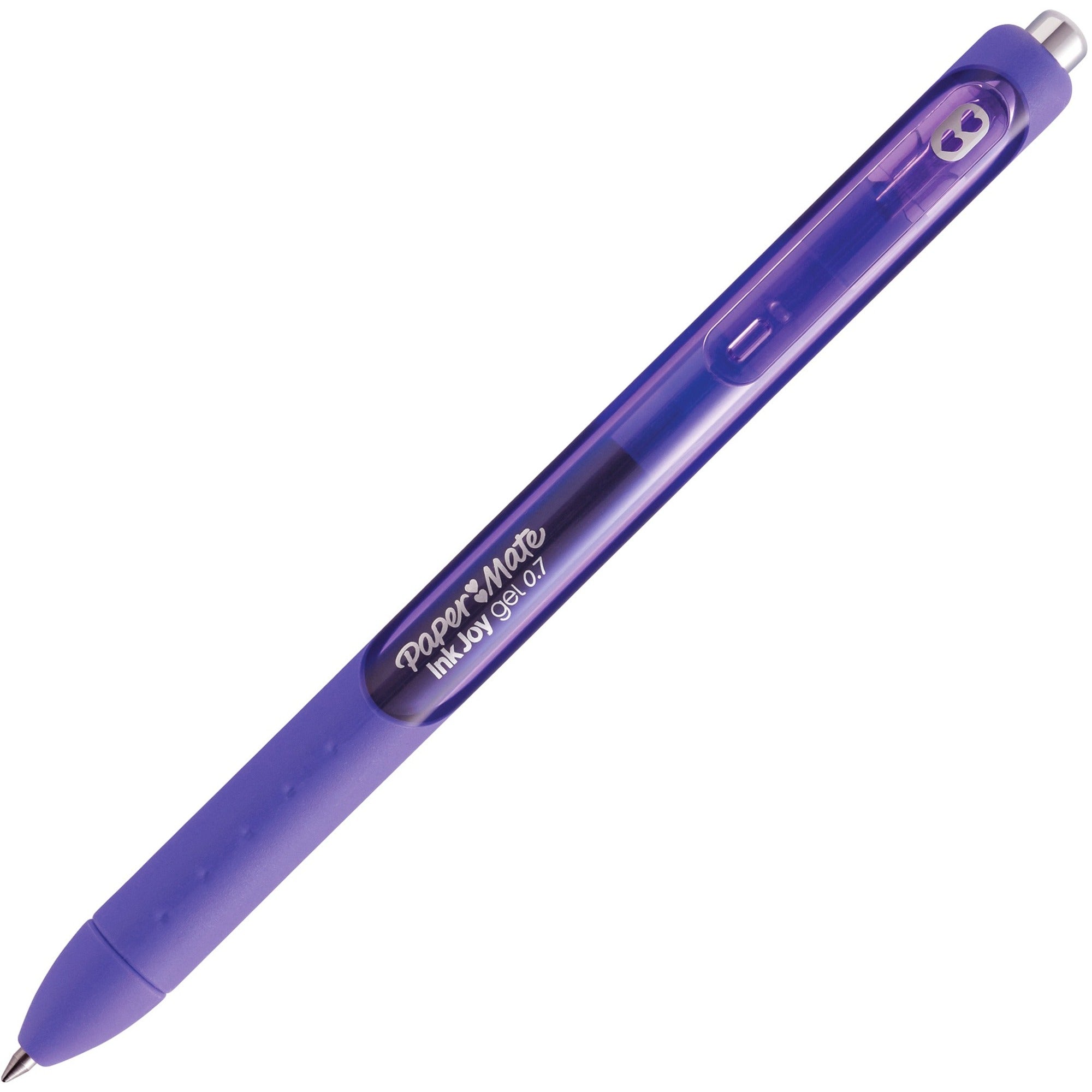 paper-mate-inkjoy-gel-pen-07-mm-pen-point-size-retractable-purple-purple-barrel-1-dozen_pap1953511 - 1