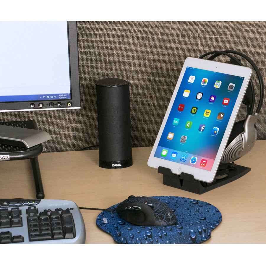 allsop-headset-hangout-universal-headphone-stand-&-tablet-holder-31661-allsop-headset-hangout-universal-headphone-stand-&-tablet-holder-95-x-35-x-8-x-1-each-black_asp31661 - 2