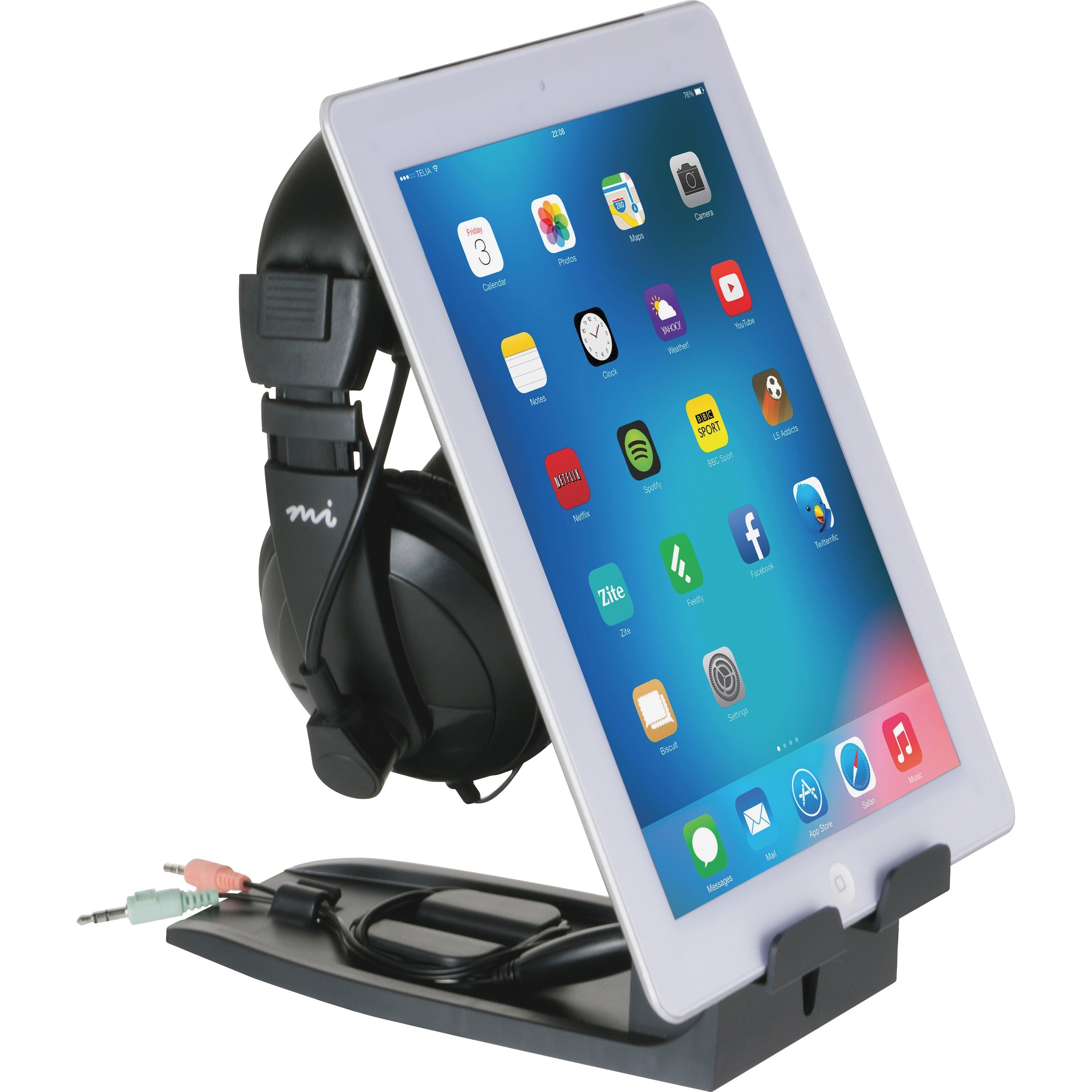 allsop-headset-hangout-universal-headphone-stand-&-tablet-holder-31661-allsop-headset-hangout-universal-headphone-stand-&-tablet-holder-95-x-35-x-8-x-1-each-black_asp31661 - 1