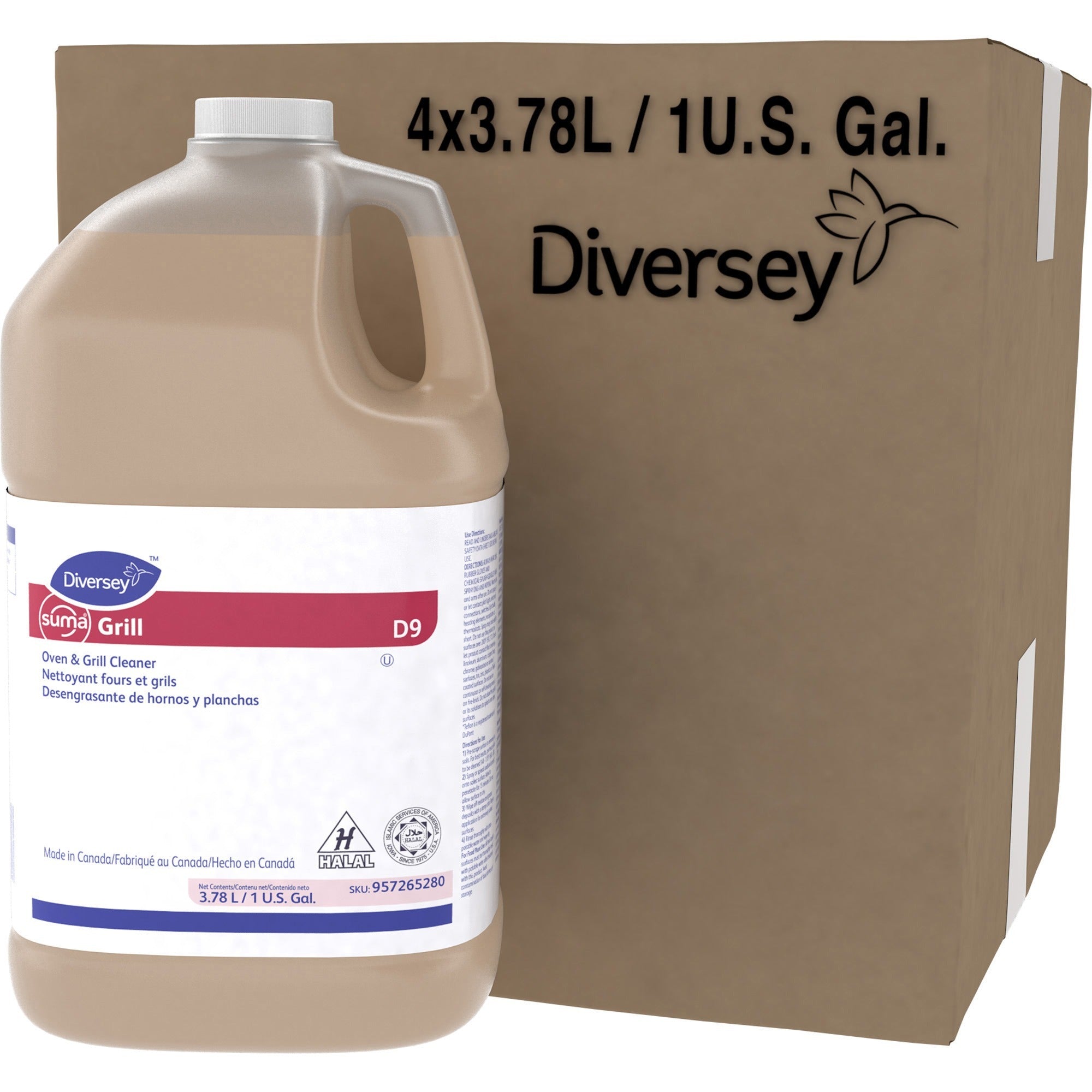 diversey-suma-oven-grill-cleaner-ready-to-use-128-fl-oz-4-quart-4-carton-heavy-duty-brown_dvo957265280ct - 1