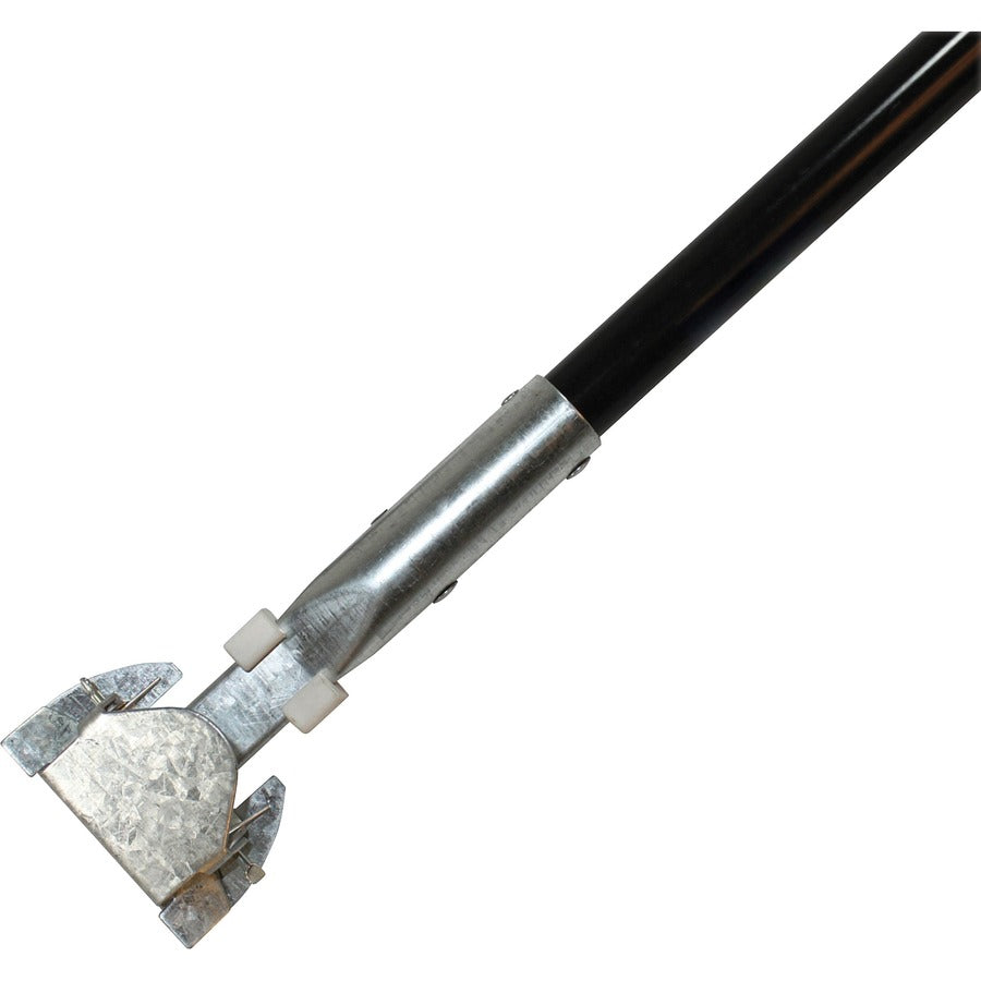 Genuine Joe Clip-on Dust Mop Steel Handle - 60" Length - 1" Diameter - Black - Vinyl, Steel - 12 / Carton - 2