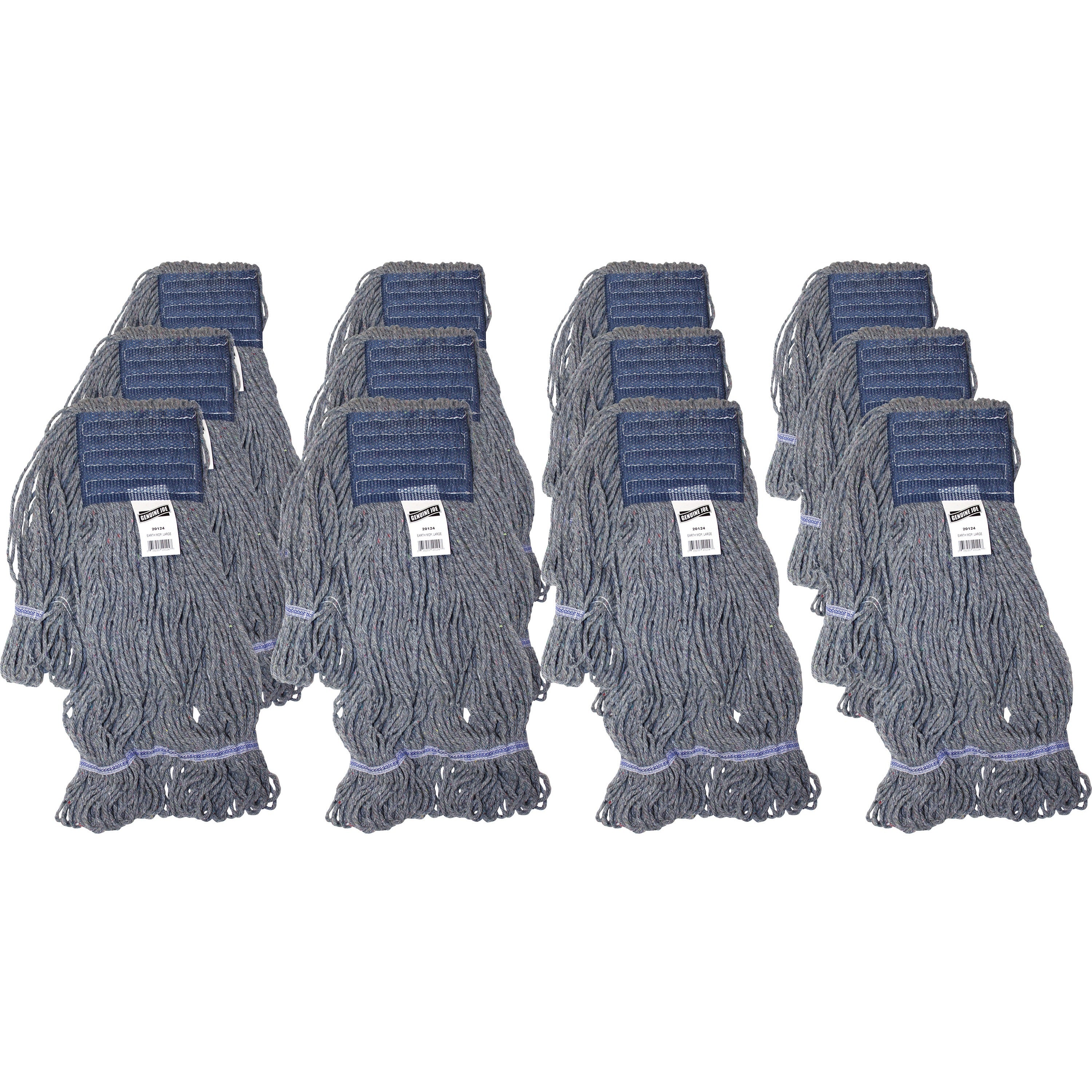 genuine-joe-5-headband-earth-mop-refill-polyester-fiber-12-carton_gjo20124ct - 1