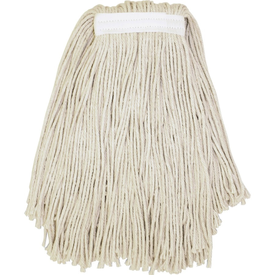 Genuine Joe Clamp-style Mophead - Cotton - Natural - 12 / Carton - 2
