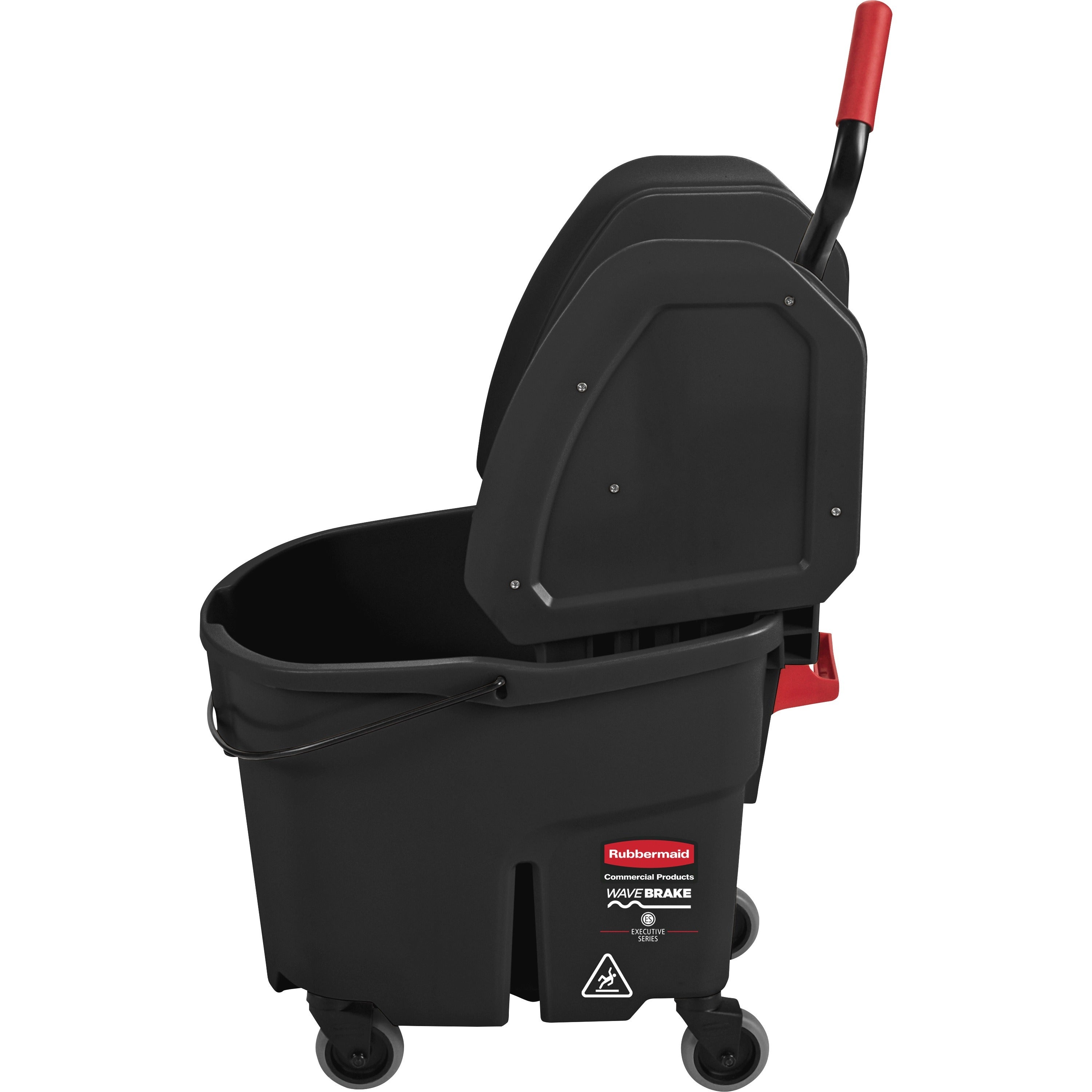 Executive WaveBrake Down-Press Mop Bucket, Black, 35 Quart, Sold as 1 Each - 1