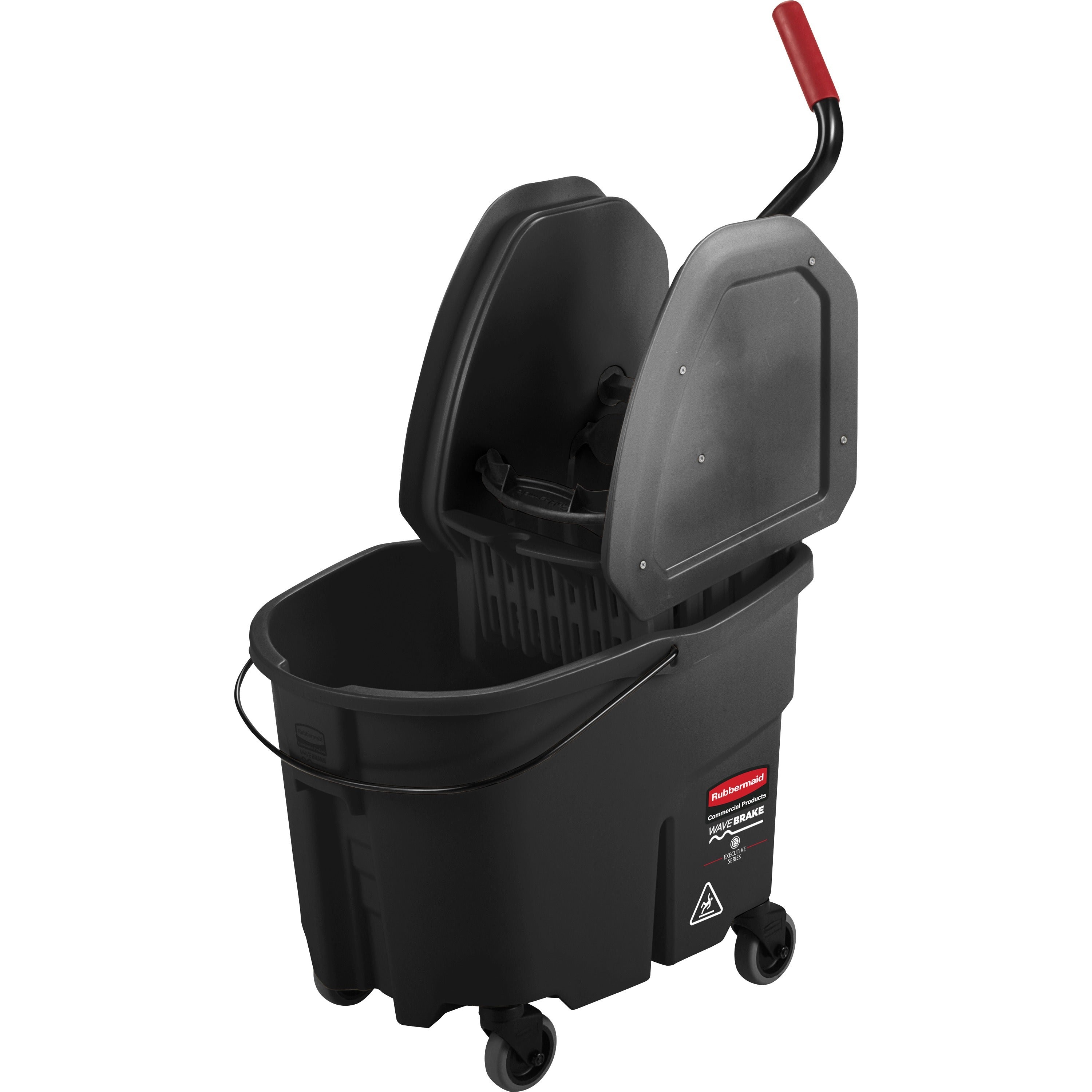 Executive WaveBrake Down-Press Mop Bucket, Black, 35 Quart, Sold as 1 Each - 2