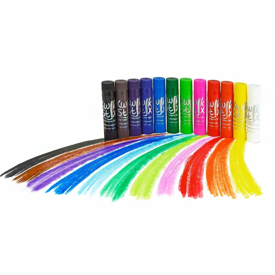 The Pencil Grip Kwik Stix 96-Piece Tempera Paint Sticks - 96 / Box - Assorted - 3