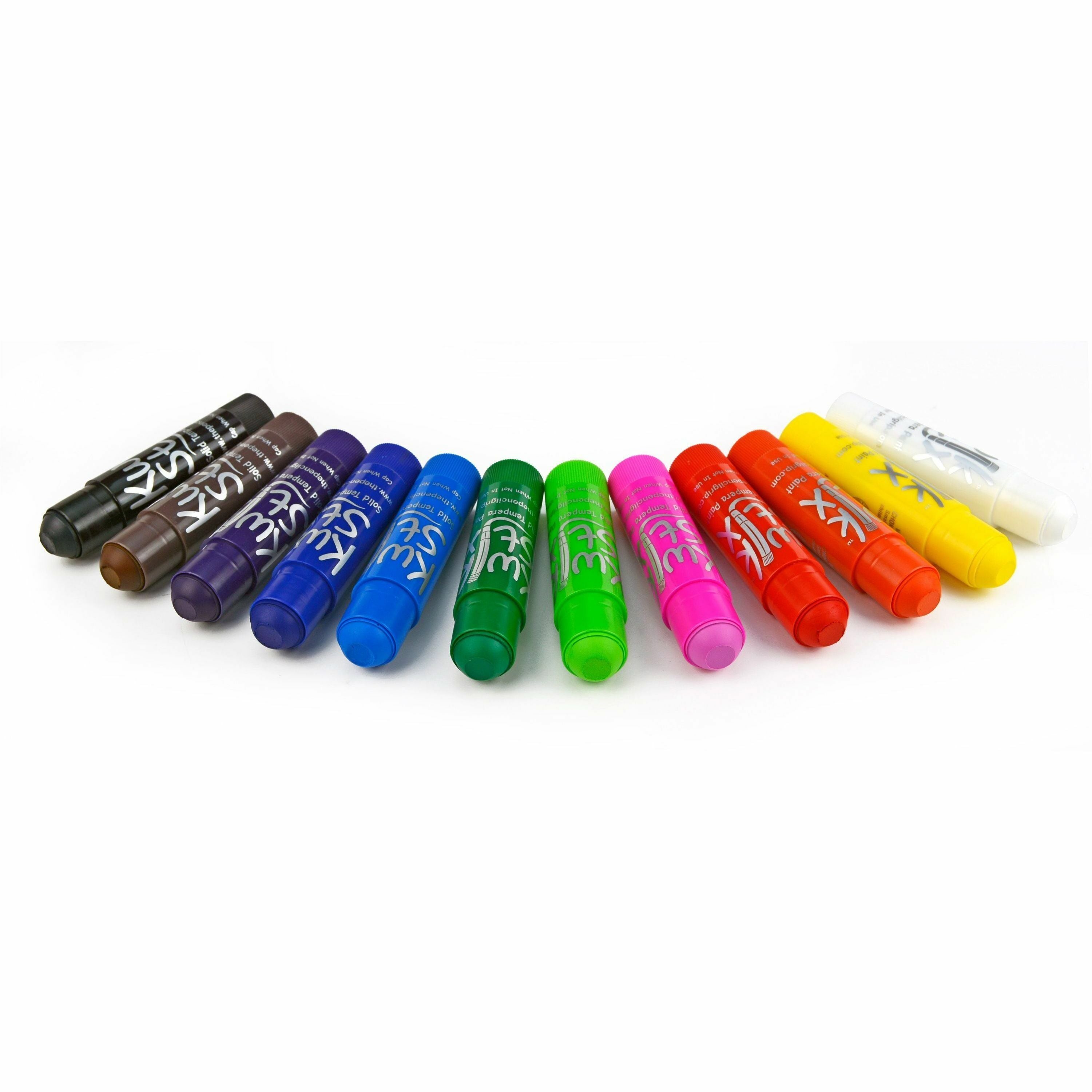 The Pencil Grip Kwik Stix 96-Piece Tempera Paint Sticks - 96 / Box - Assorted - 2