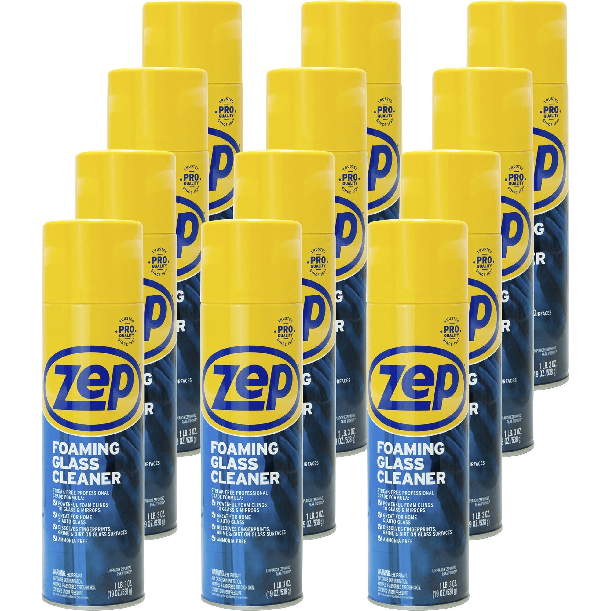 zep-foaming-glass-cleaner-19-oz-119-lb-12-carton-ammonia-free-black_zpezufgc19ct - 1