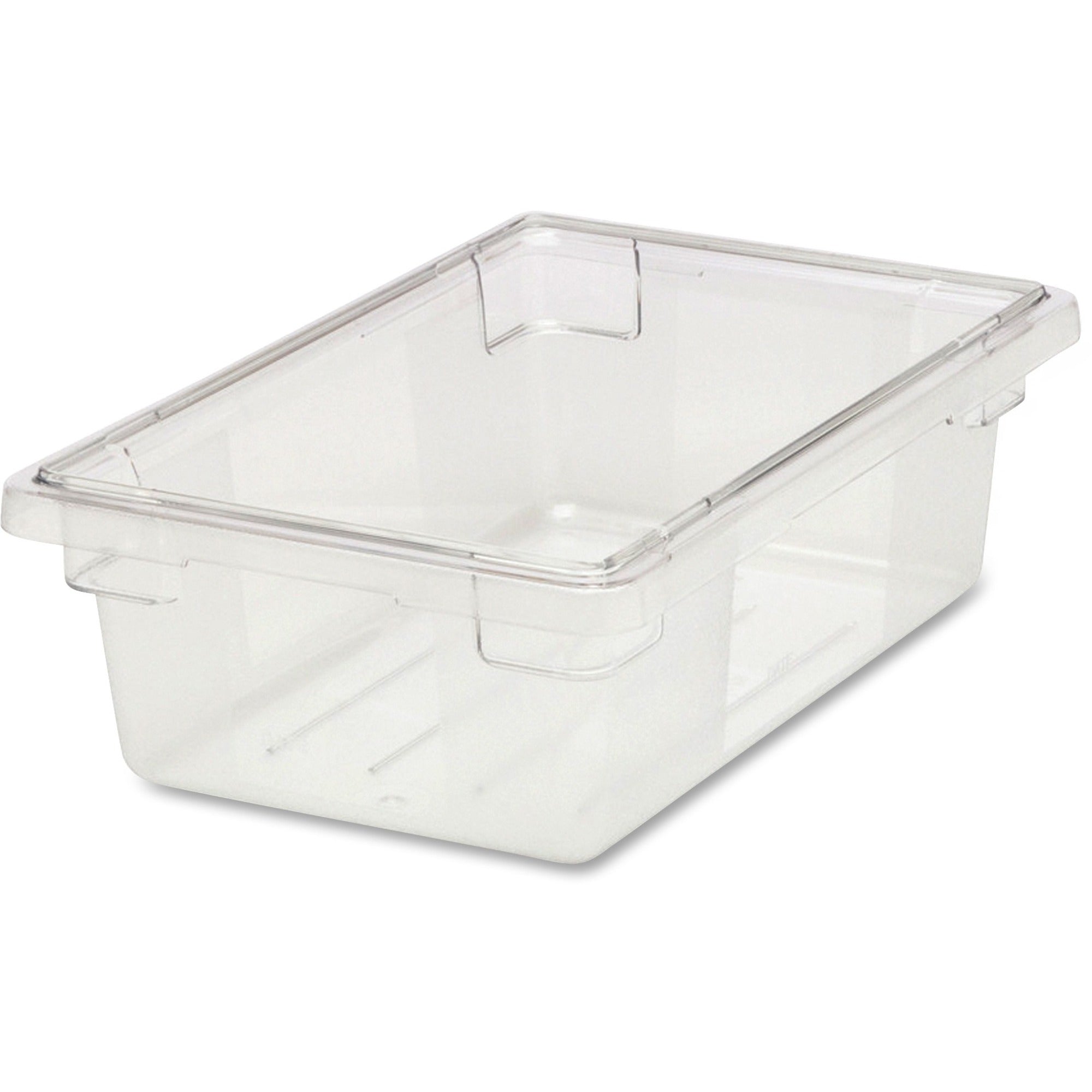 rubbermaid-commercial-3-1-2-gallon-clear-food-tote-box-dishwasher-safe-clear-polycarbonate-body-6-carton_rcp330900clrct - 1