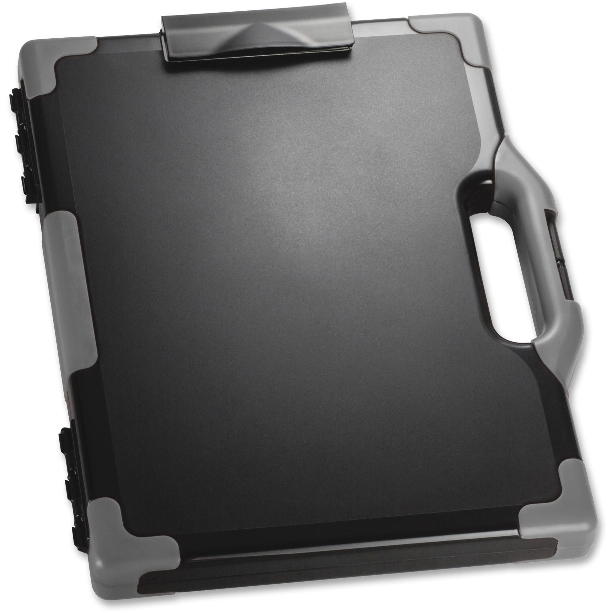 officemate-carry-all-clipboard-storage-box-storage-for-tablet-notebook-8-1-2--8-1-2-x-11--14-black-gray-1-each_oic83324 - 1