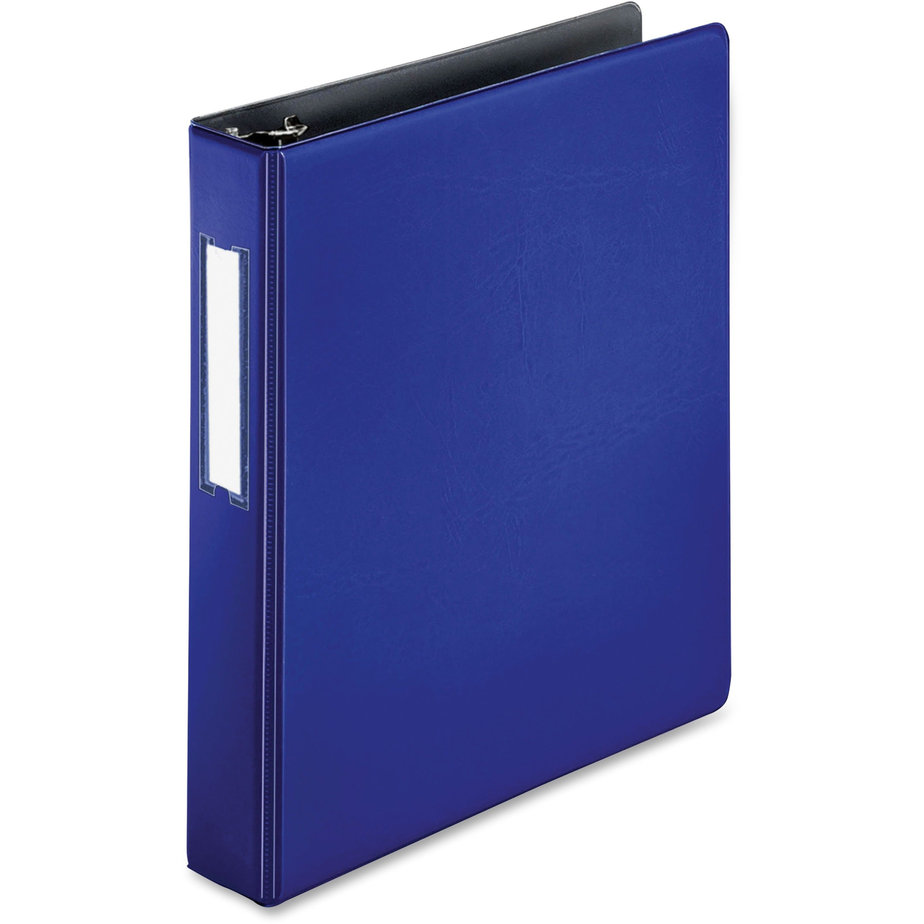 business-source-15-d-ring-binder-1-1-2-binder-capacity-375-sheet-capacity-slant-d-ring-fasteners-internal-pockets-blue-lay-flat-label-holder-1-each_bsn33127 - 1