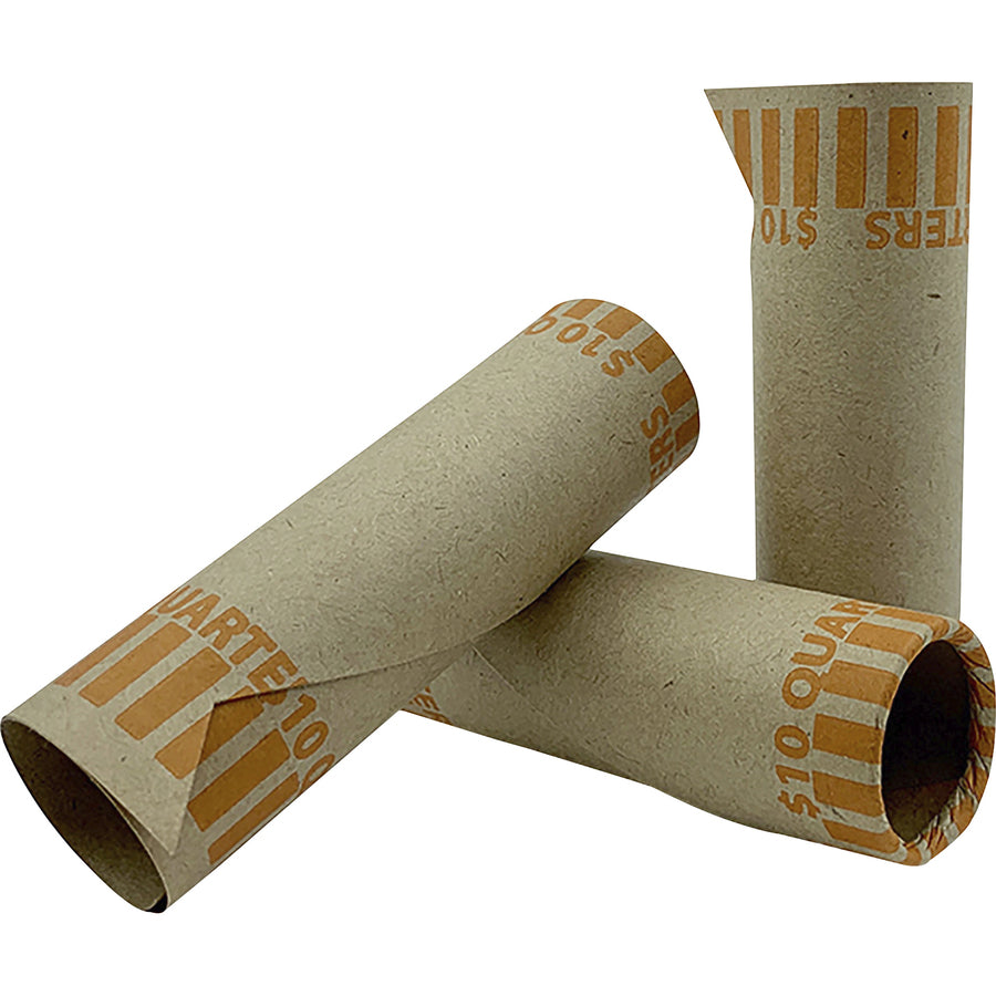 pap-r-tubular-coin-wrap-25-denomination-durable-burst-resistant-crimped-pre-formed-57-lb-basis-weight-paper-orange-1000-box_pqp23025 - 2