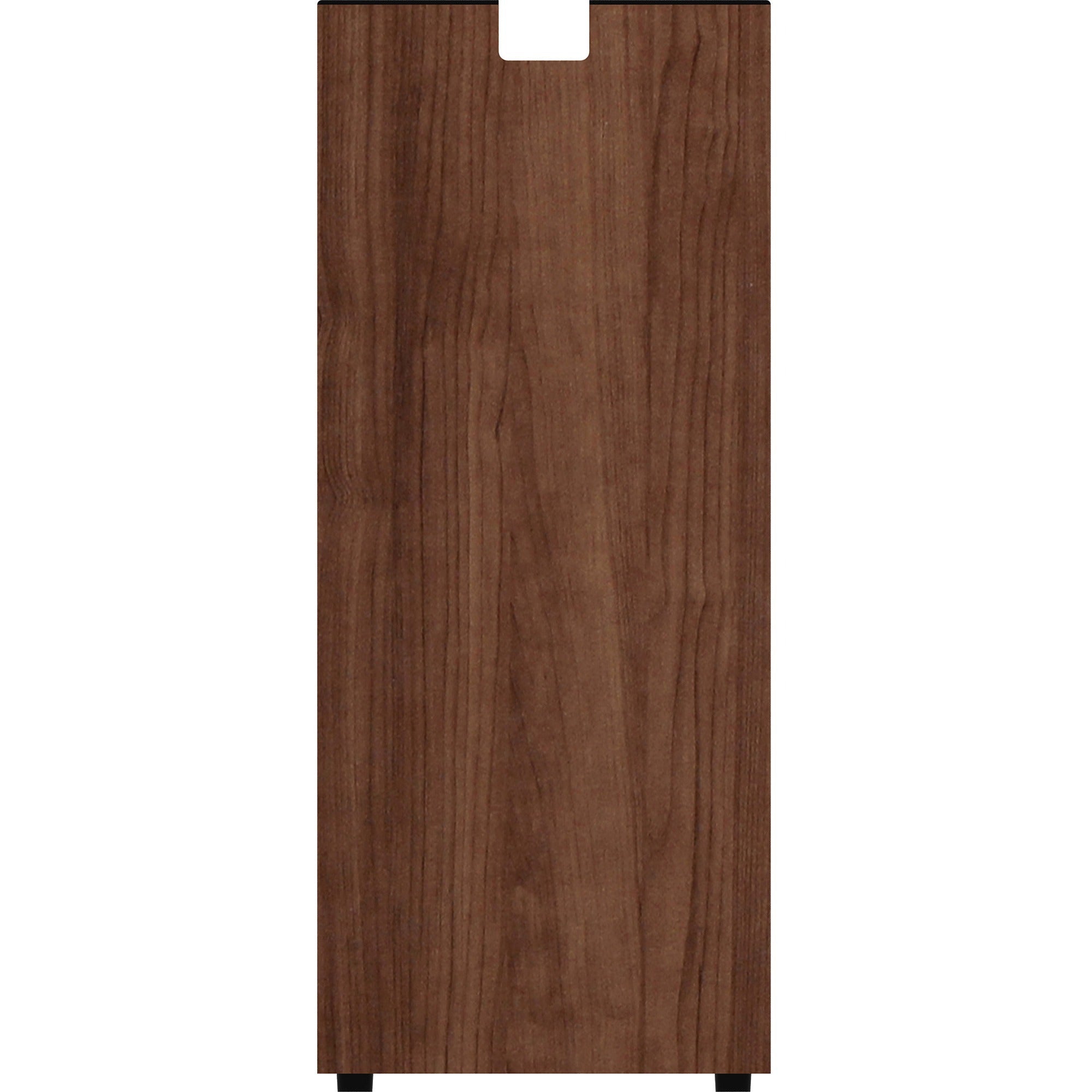 Lorell Essentials Series Credenza Half Leg - 12" x 1"28.5" - Material: Metal - Finish: Walnut Laminate - 2