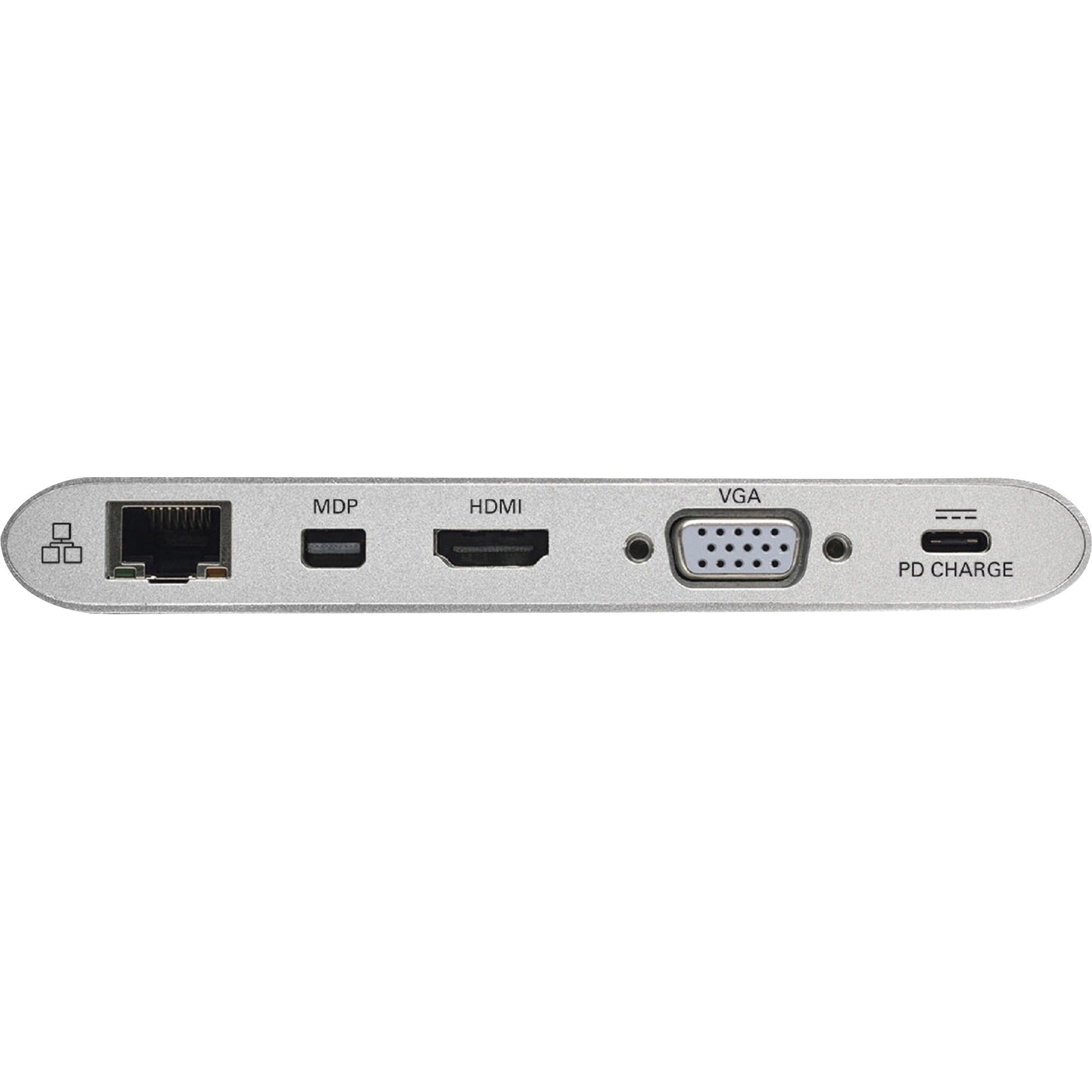 tripp-lite-by-eaton-usb-c-dock-dual-display-4k-hdmi-mdp-vga-usb-3x-5gbps-usb-a-c-hub-gbe-memory-card-100w-pd-charging-docking-station-for-notebook-tablet-pc-usb-type-c-3-x-usb-ports-3-x-usb-30-network-rj-45-hdmi-vga-mini-displ_trpu442dock1 - 2
