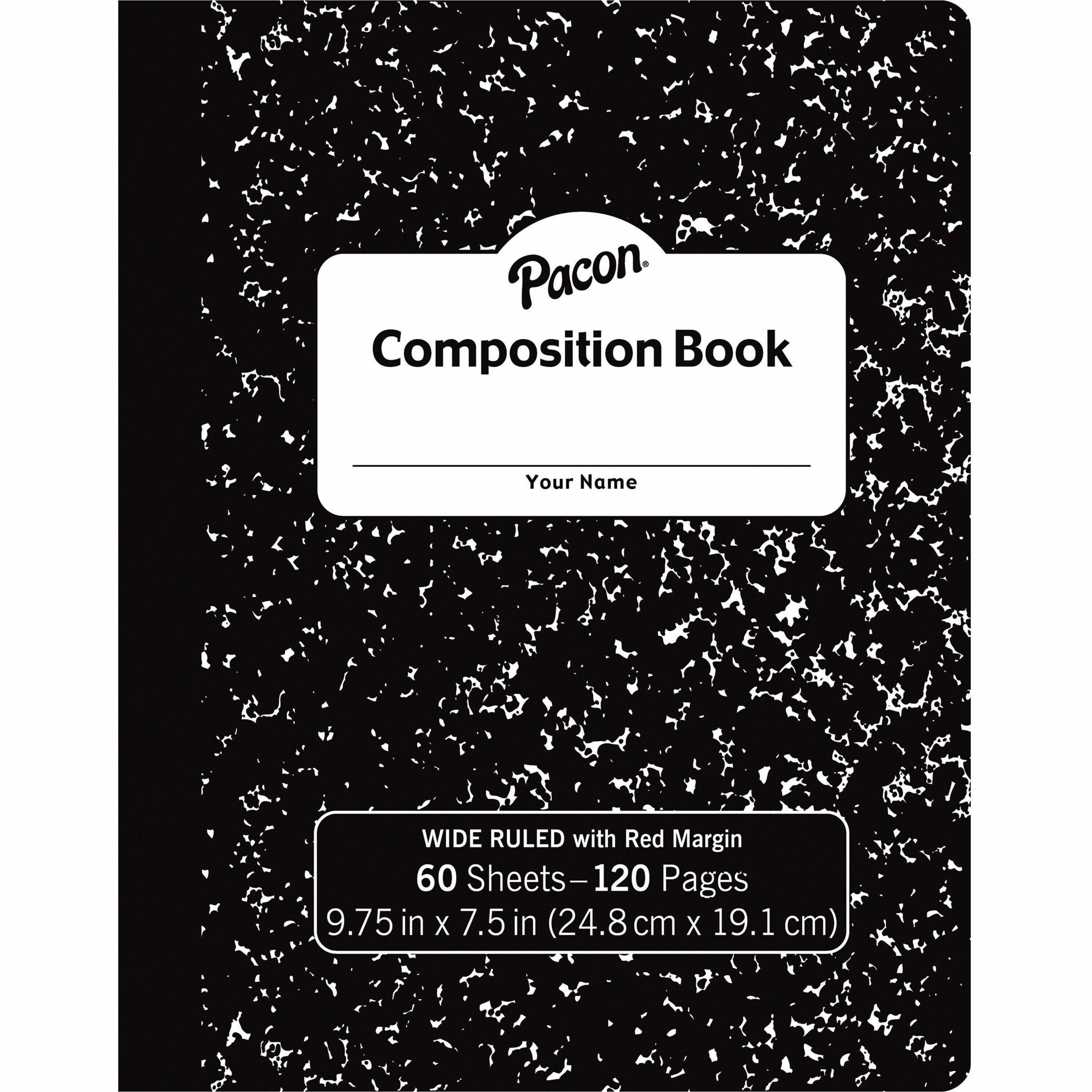 pacon-composition-book-60-sheets-wide-ruled-038-ruled-7-1-2-x-9-3-4-black-marble-cover-72-carton_pacmmk37118 - 1