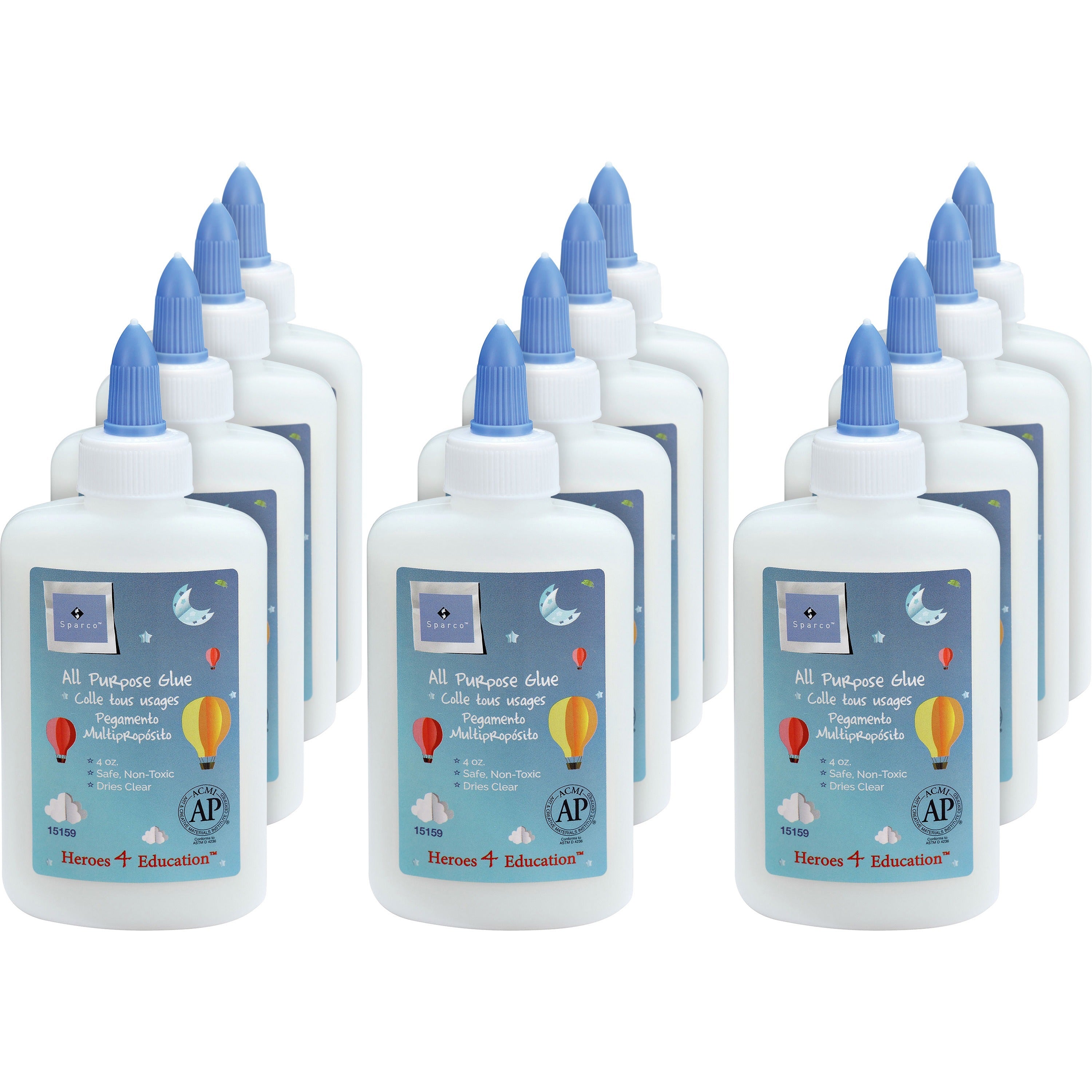 sparco-washable-school-glue-4-fl-oz-12-box-white_spr15159 - 1
