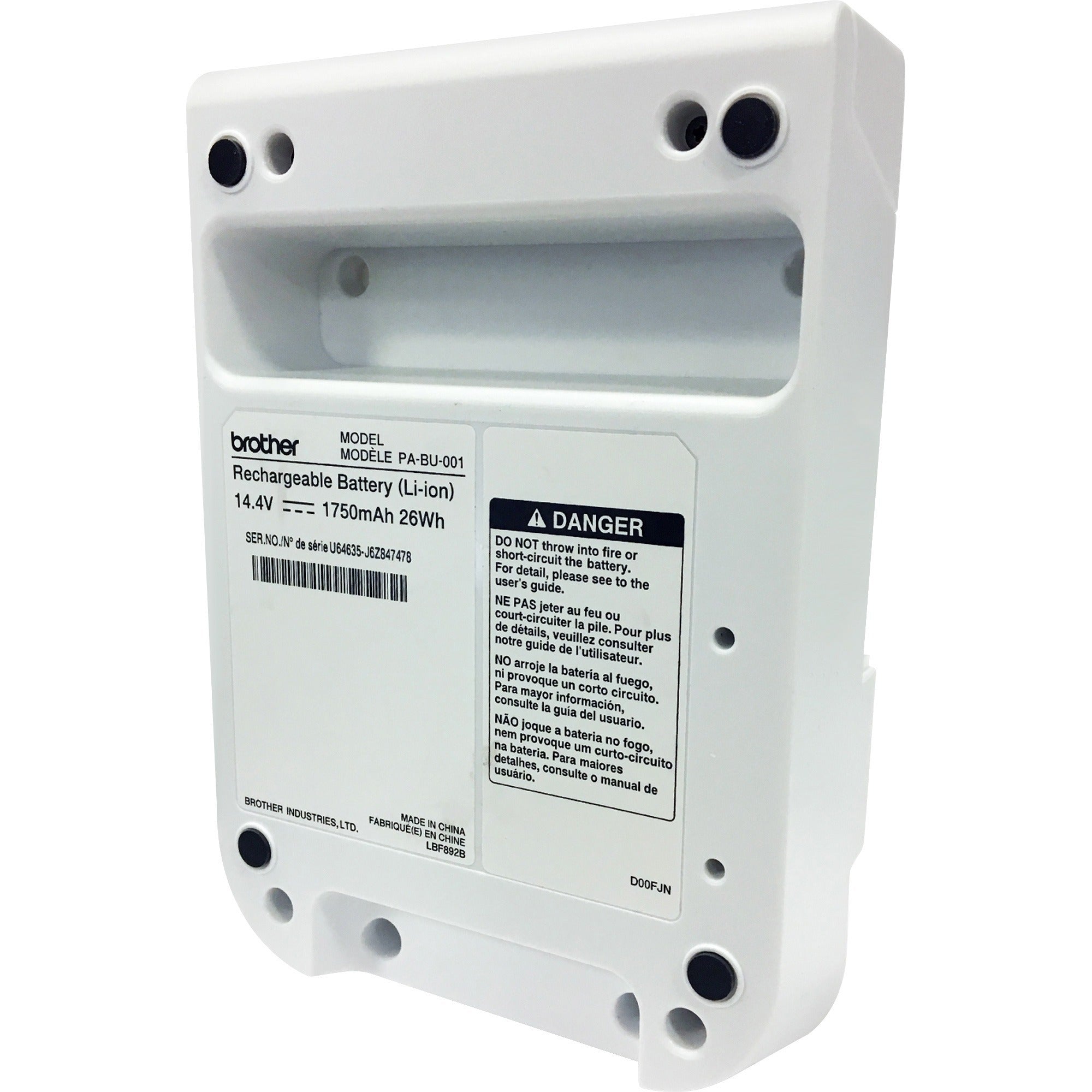 brother-ql-810w-ql-820nwb-battery-for-label-printer-battery-rechargeable-1750-mah-144-v-dc-1-each_brtpabu001 - 1