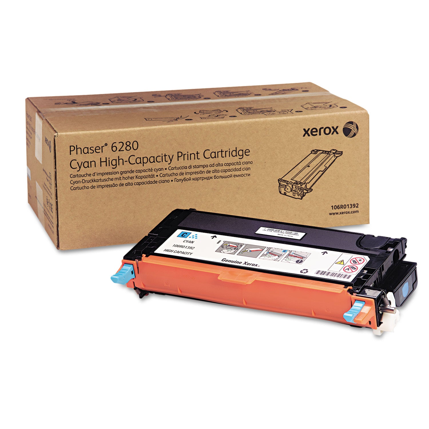 106R01392 High-Yield Toner, 5,900 Page-Yield, Cyan -