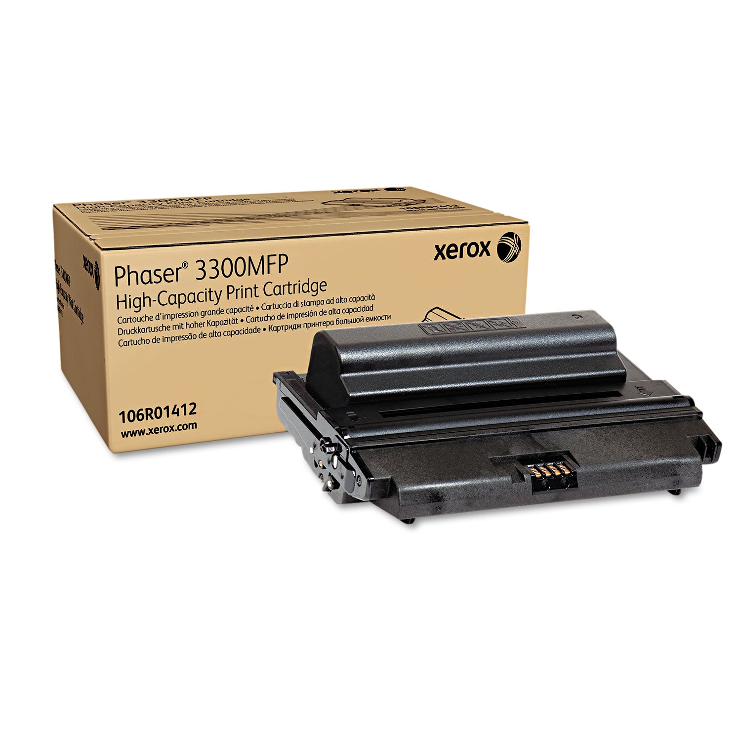 106R01412 High-Yield Toner, 8,000 Page-Yield, Black -