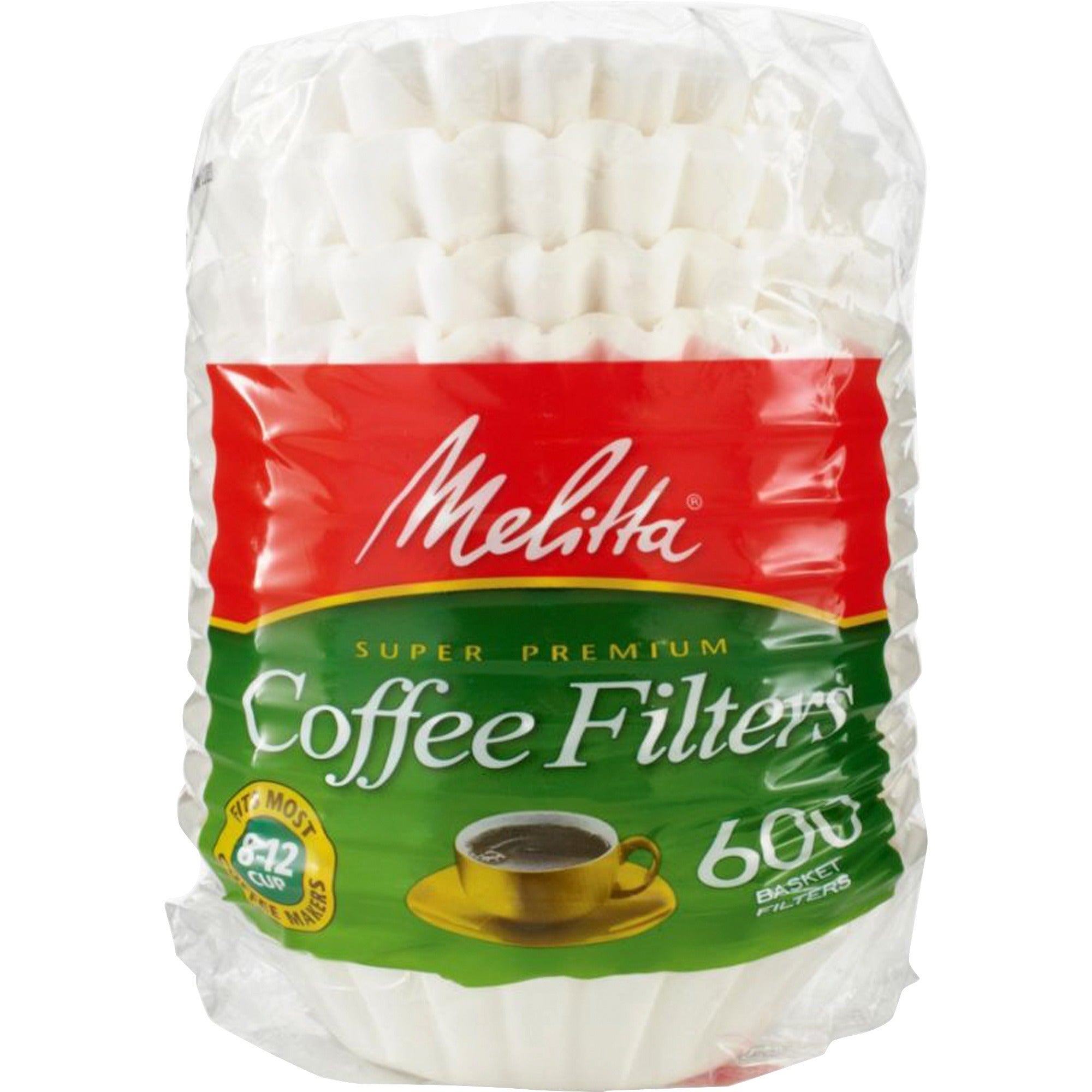 Melitta Super Premium Basket-style Coffee Filter - Heavyweight, Tear Resistant, Disposable - 600 / Pack - White -