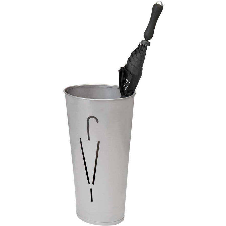 Alba Umbrella Holder - 12.2" x 10.2" x 10.2" x - Steel - 1 Each - Gray - Sturdy - 2