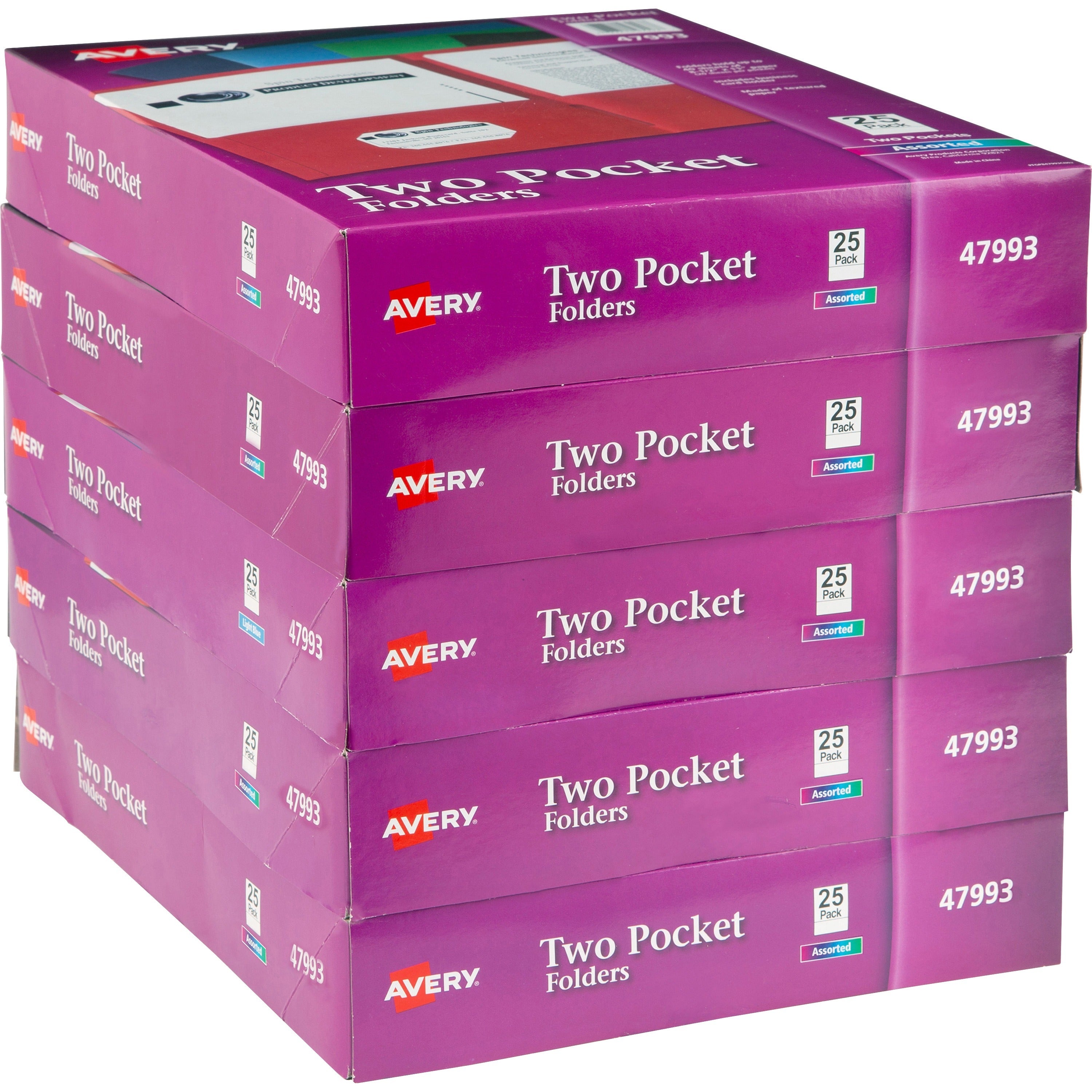 avery-letter-pocket-folder-8-1-2-x-11-40-sheet-capacity-2-internal-pockets-embossed-paper-assorted-125-carton_ave47993ct - 1