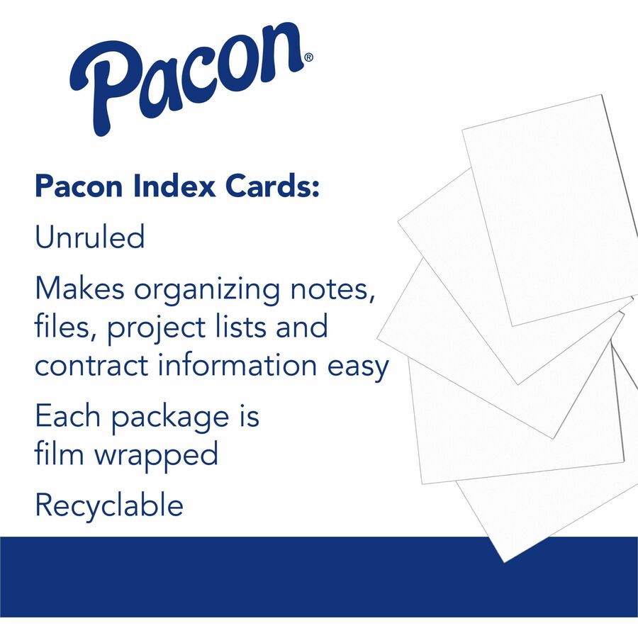 pacon-unruled-index-cards-plain-unruled-index-card-4-x-6-white-paper-sturdy-100-pack_pac5142 - 2