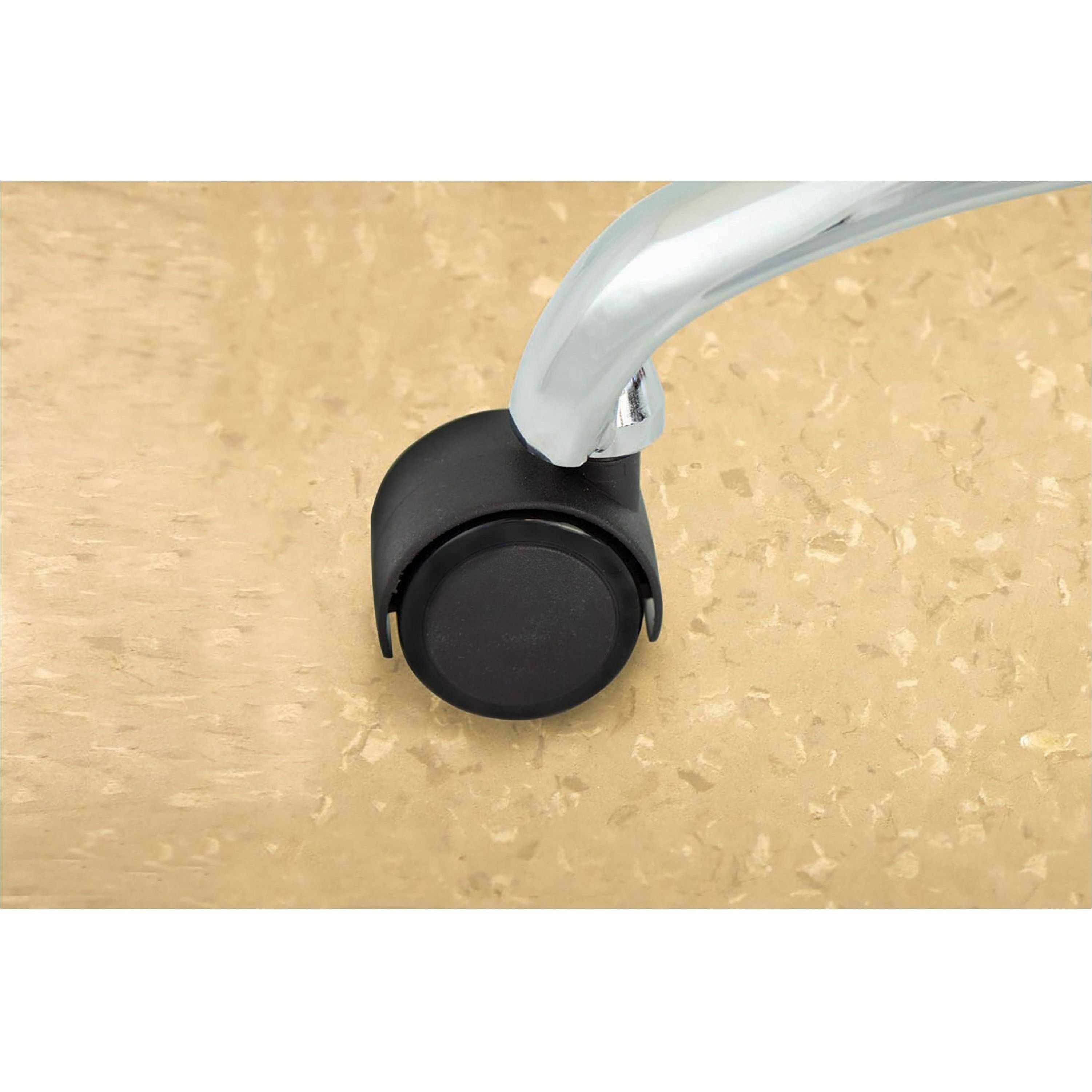 Master Caster Duet Noiseless Chair Mat Casters - 2" Diameter - 110 lb - Polyurethane - Matte Black - 5 / Set -