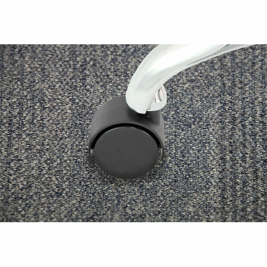 Master Caster Duet Noiseless Chair Mat Casters - 2" Diameter - 110 lb - Nylon - Matte Black - 5 / Set -