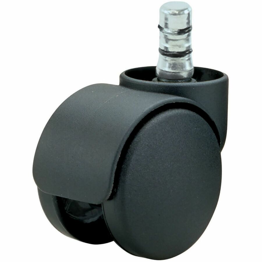 Master Caster Futura Noiseless Carpet Casters - 2.19" Diameter - 120 lb - Nylon - Matte Black - 5 / Set -