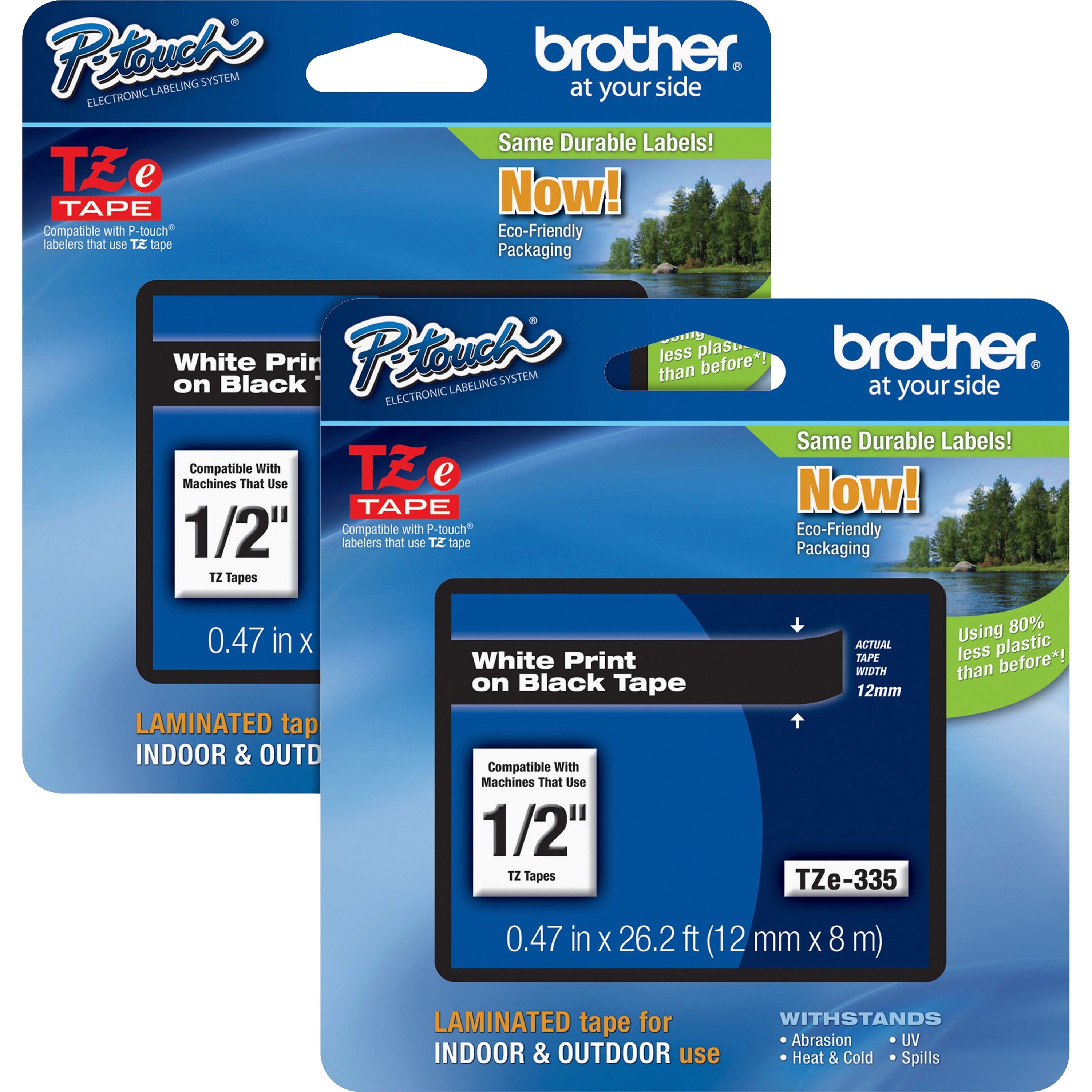brother-p-touch-tze-laminated-tape-cartridges-15-32-width-rectangle-black-2-bundle-water-resistant_brttze335bd - 1