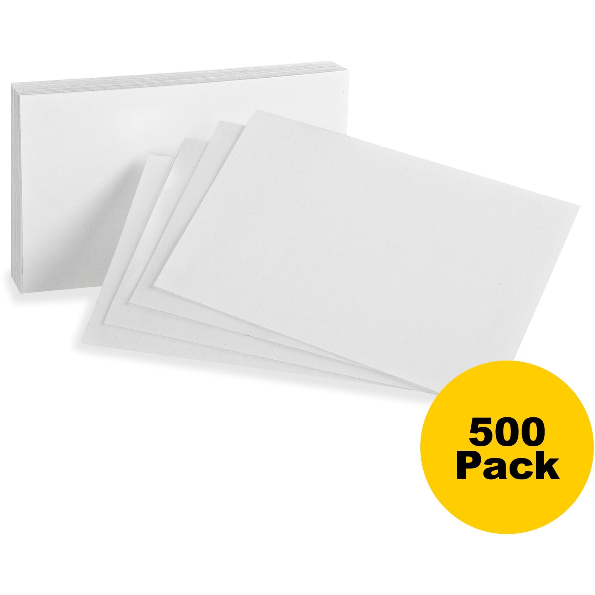 oxford-plain-index-cards-3-x-5-85-lb-basis-weight-500-bundle-sustainable-forestry-initiative-sfi-white_oxf30bd - 1