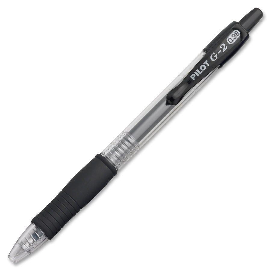 pilot-g2-premium-gel-roller-retractable-pens-ultra-fine-pen-point-038-mm-pen-point-size-refillable-retractable-black-gel-based-ink-clear-barrel-24-bundle_pil31277bd - 2