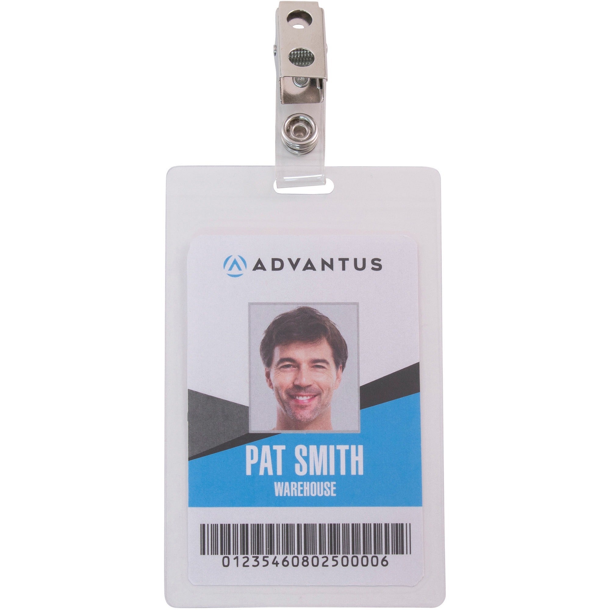 advantus-strap-clip-self-laminating-badge-holders-support-225-x-350-media-vertical-43-x-26-x-25-pack-clear_avt97102 - 1