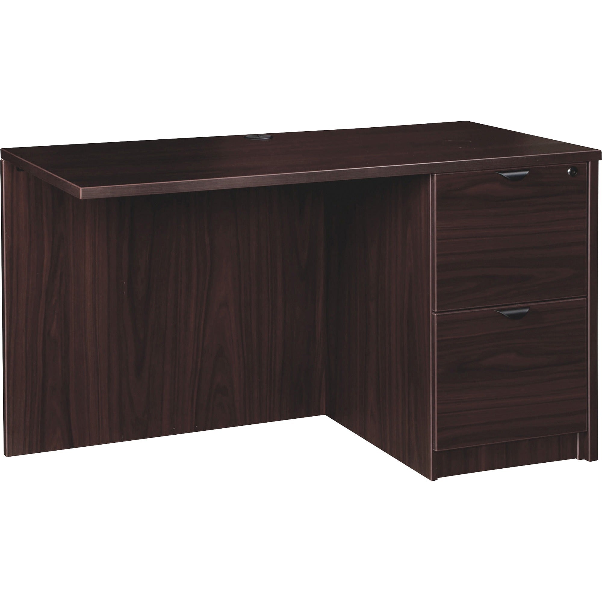 lorell-prominence-20-right-return-48-x-2429--1-top-2-x-file-drawers-band-edge-material-particleboard-finish-espresso-laminate-thermofused-melamine-tfm_llrpr2448res - 1