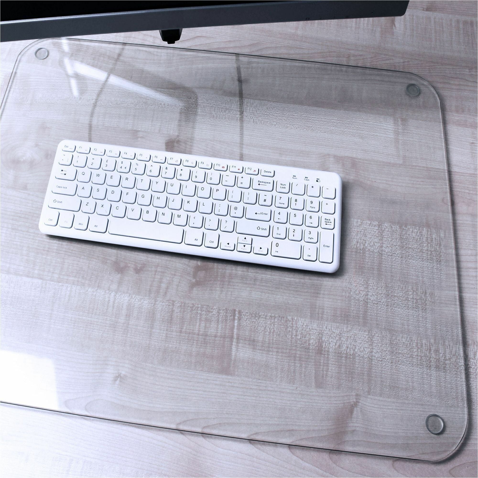 desktex-glass-desk-pad-19-x-24-clear-rectangular-glass-desk-pad-24-l-x-19-w-x-02-d_flrfcde1924g - 1