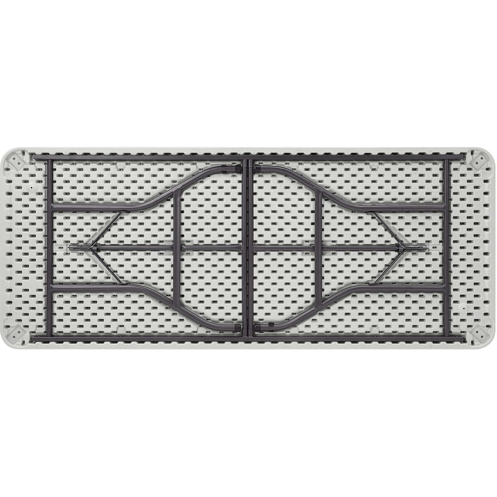 lorell-extra-capacity-ultra-lite-folding-table-for-table-toplight-gray-top-dark-gray-base-750-lb-capacity-x-72-table-top-width-x-30-table-top-depth-2925-height-gray-1-each_llr12347 - 2