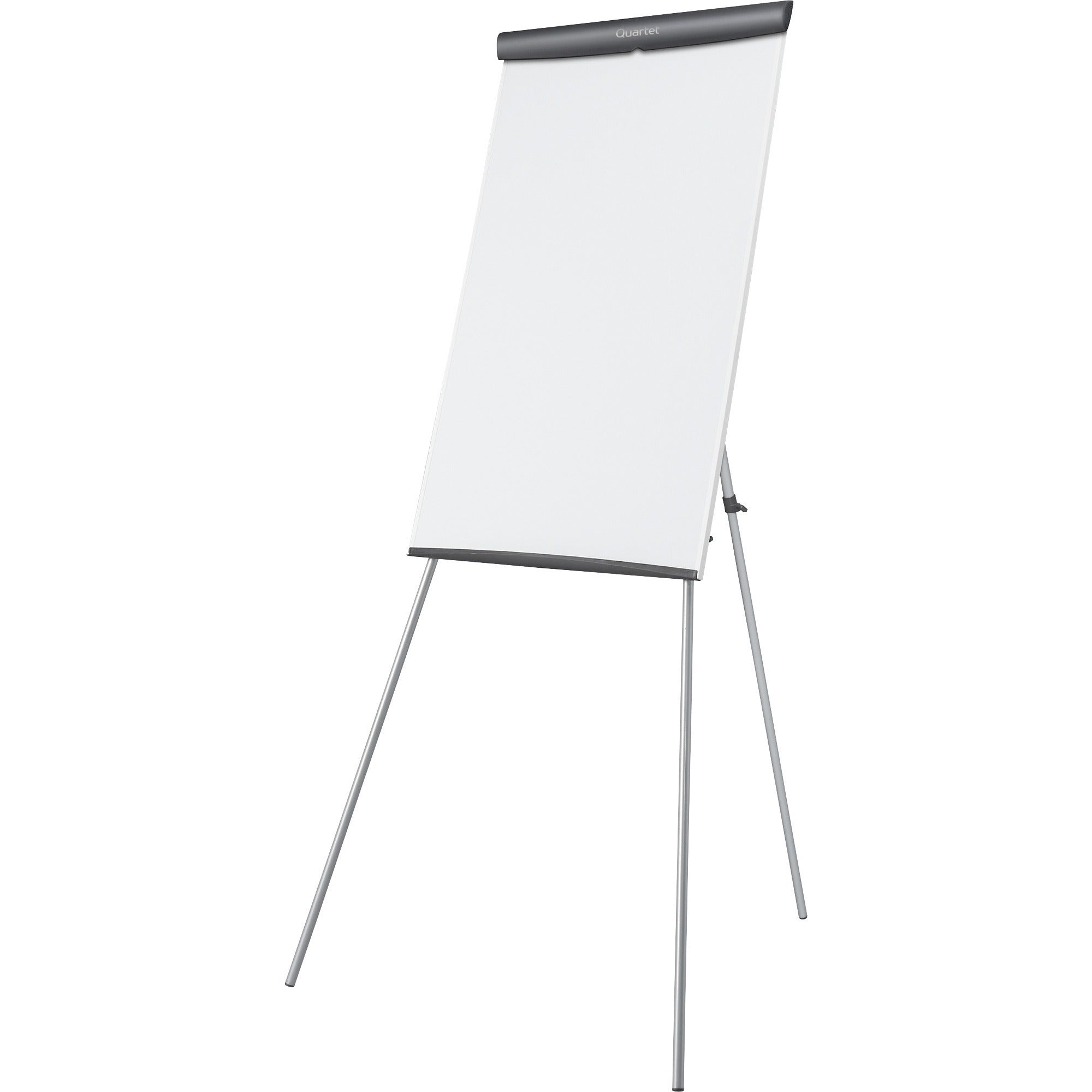 quartet-whiteboard-flip-chart-presentation-easel-24-2-ft-width-x-36-3-ft-height-white-melamine-surface-gray-frame-rectangle-assembly-required-1-each_qrtet32eu - 1