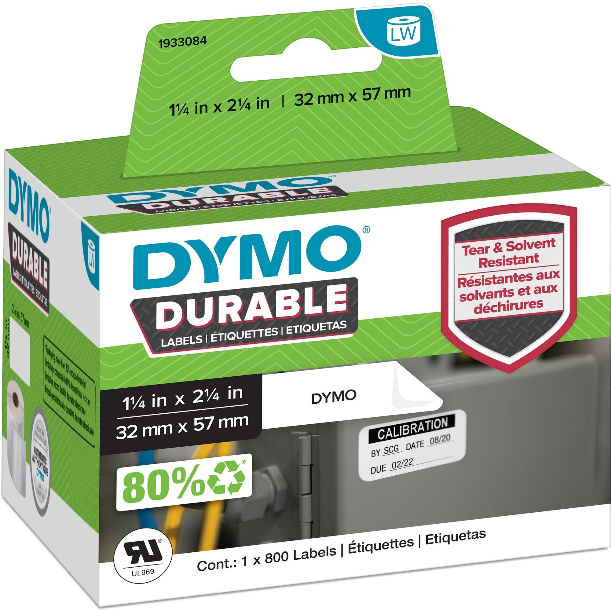 dymo-lw-durable-labels-2-1-4-width-x-1-17-64-length-rectangle-white-plastic-1-each-water-resistant_dym1933084 - 1