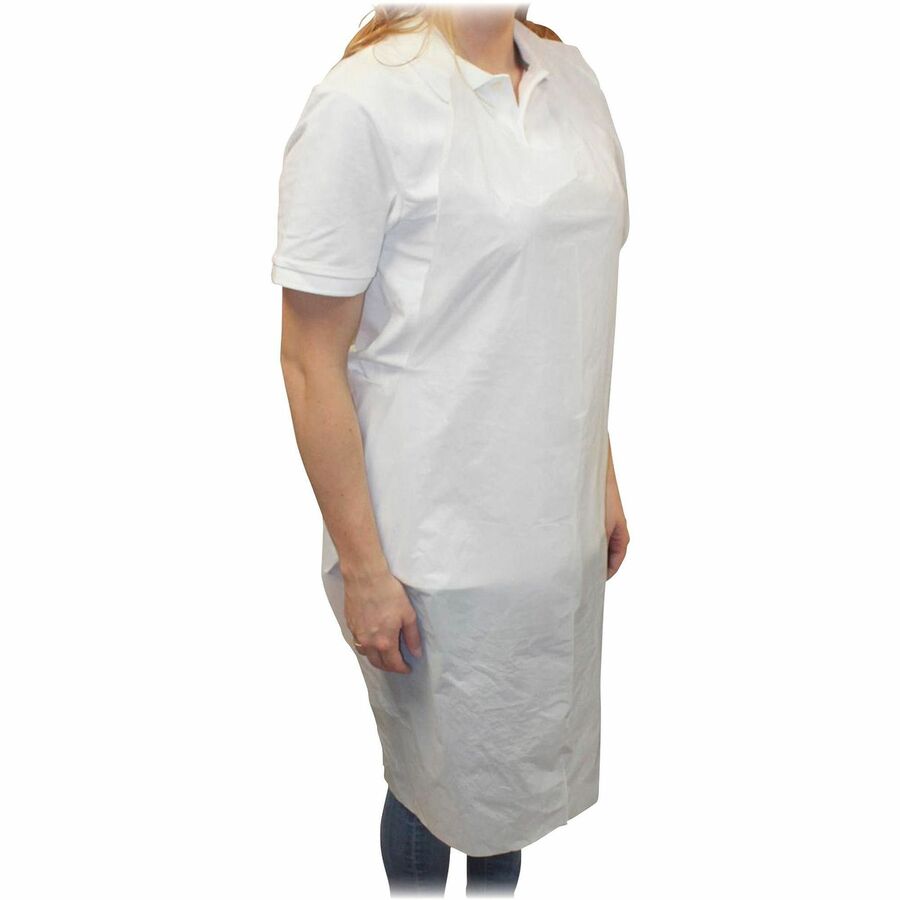 impact-disposable-poly-apron-polyethylene-for-food-service-food-handling-manufacturing-white-1000-carton_impmdp46ws - 2