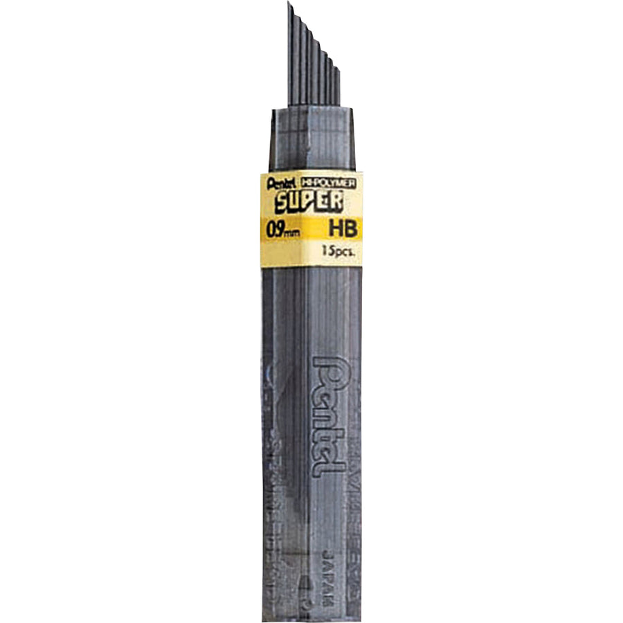 pentel-super-hi-polymer-leads-09-mmbold-point-hb-black-180-box_pen509hbbx - 2