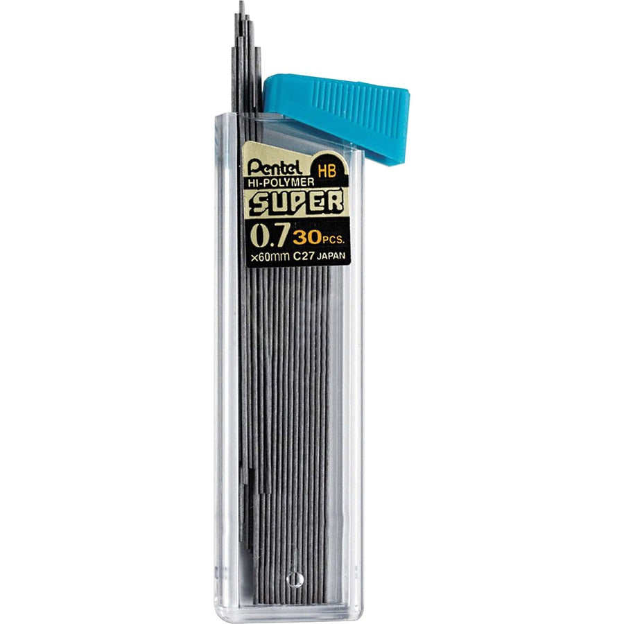pentel-super-hi-polymer-leads-07-mmmedium-point-hb-black-360-box_penc27hbbx - 2