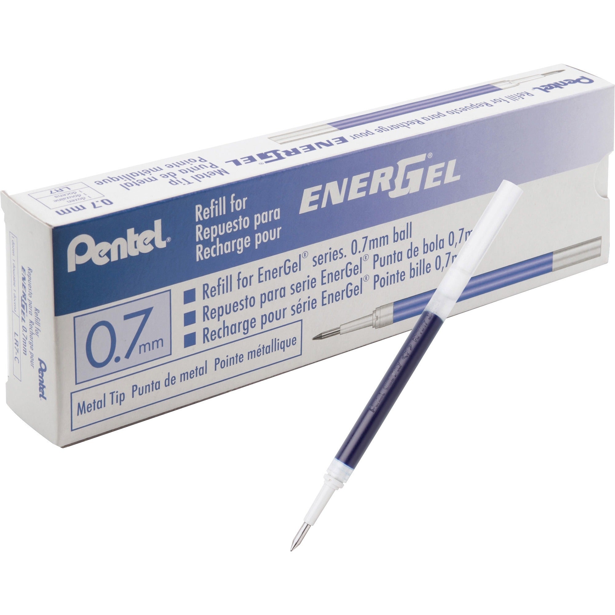 energel-liquid-gel-pen-refill-070-mm-point-blue-ink-smudge-proof-quick-drying-ink-glob-free-smooth-writing-12-box_penlr7cbx - 1