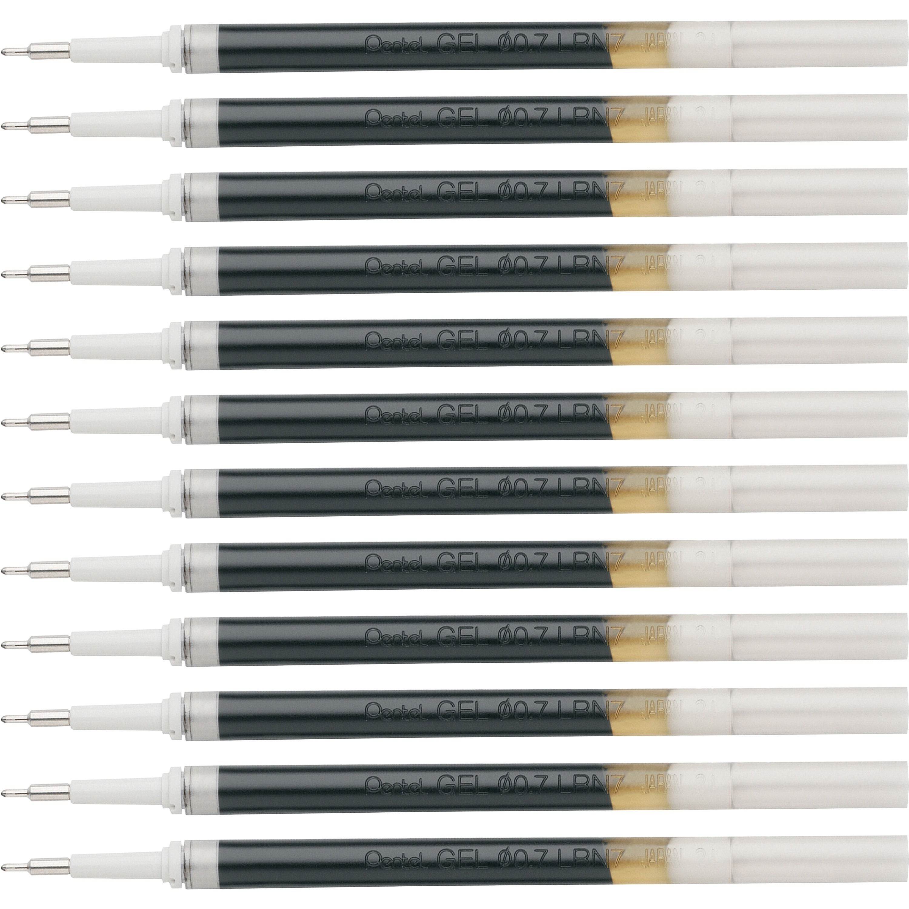 energel-retractable-liquid-pen-refills-070-mm-medium-point-black-ink-smudge-proof-smear-proof-quick-drying-ink-glob-free-smooth-writing-12-box_penlrn7abx - 1