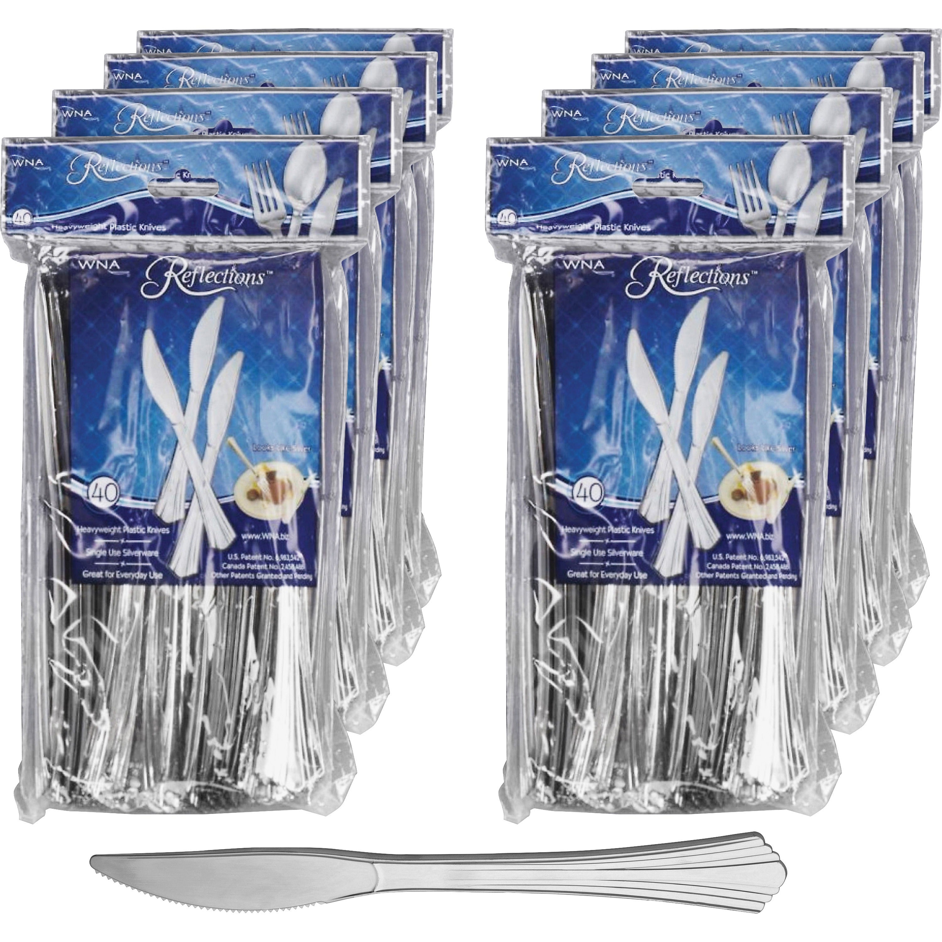 Reflections Classic Silver-look Knife - 40 / Pack - 320/Carton - Knife - Disposable - Silver - 1