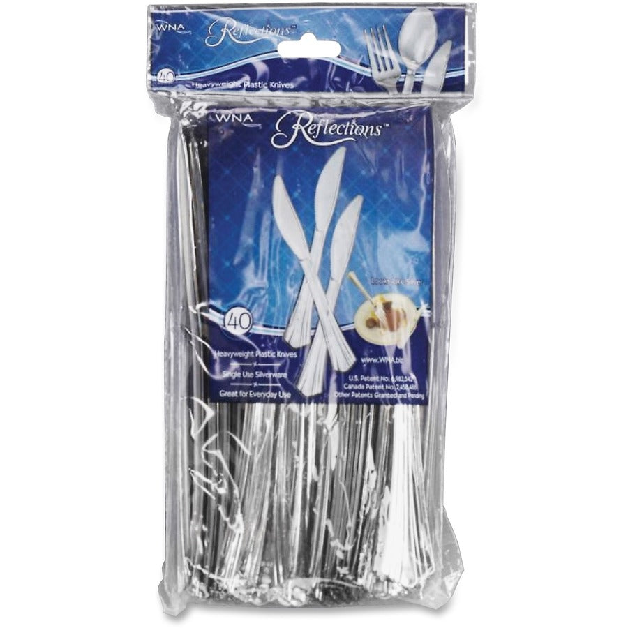 Reflections Classic Silver-look Knife - 40 / Pack - 320/Carton - Knife - Disposable - Silver - 3