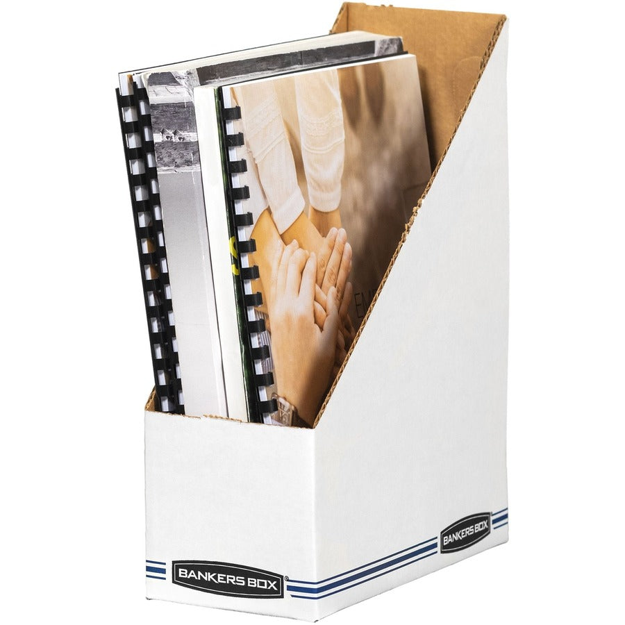 Bankers Box Stor/File Magazine Files - Letter - Blue, White - Fiberboard - 1 Each -