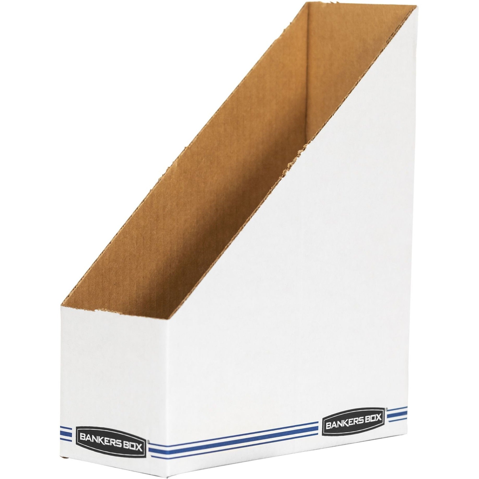 Bankers Box Stor/File Magazine Files - Letter - Blue, White - Fiberboard - 1 Each -